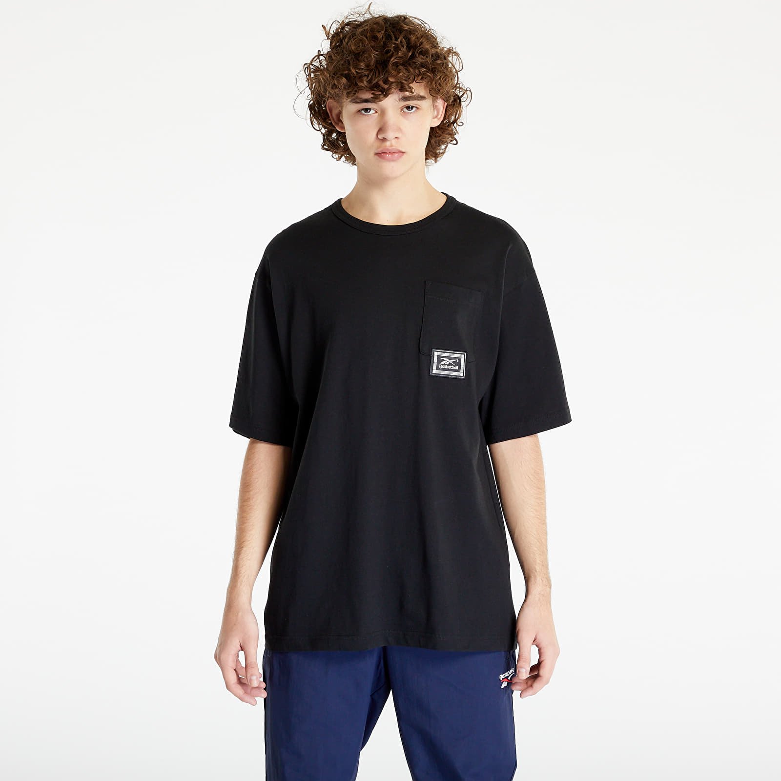 Tricouri  Reebok Basketball Heavyweight Short Sleeve Pocket Tee Black