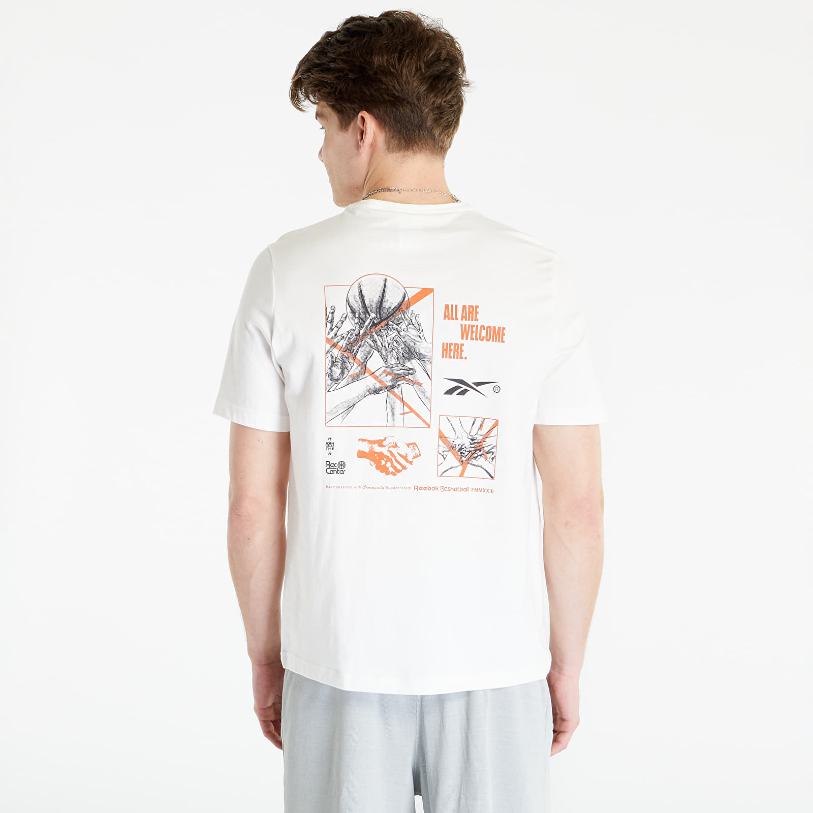 Trička Reebok Basketball Ct Ss Tee Chalk