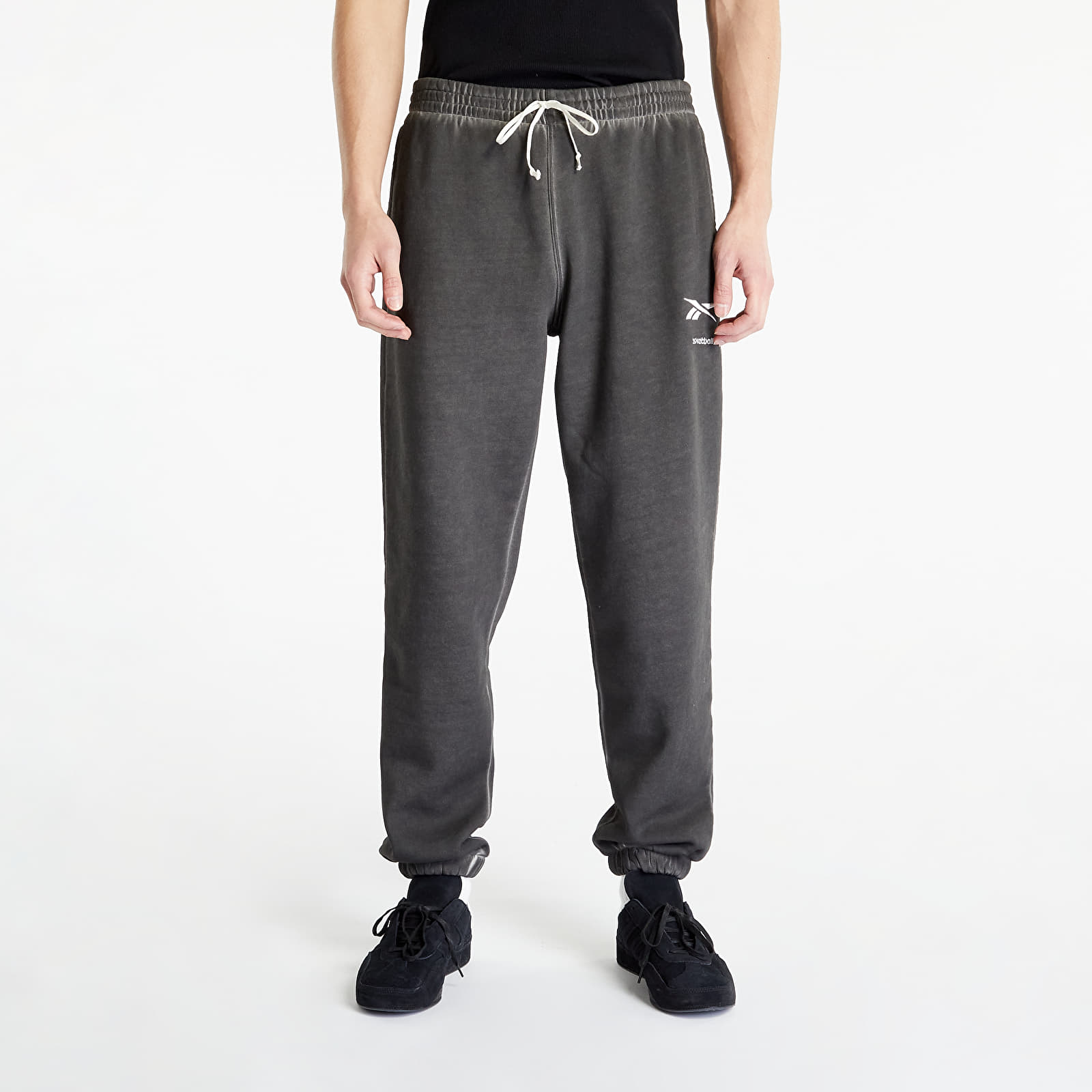 Melegítő Reebok Basketball Court Top Bi-Dye Fleece Pants Black
