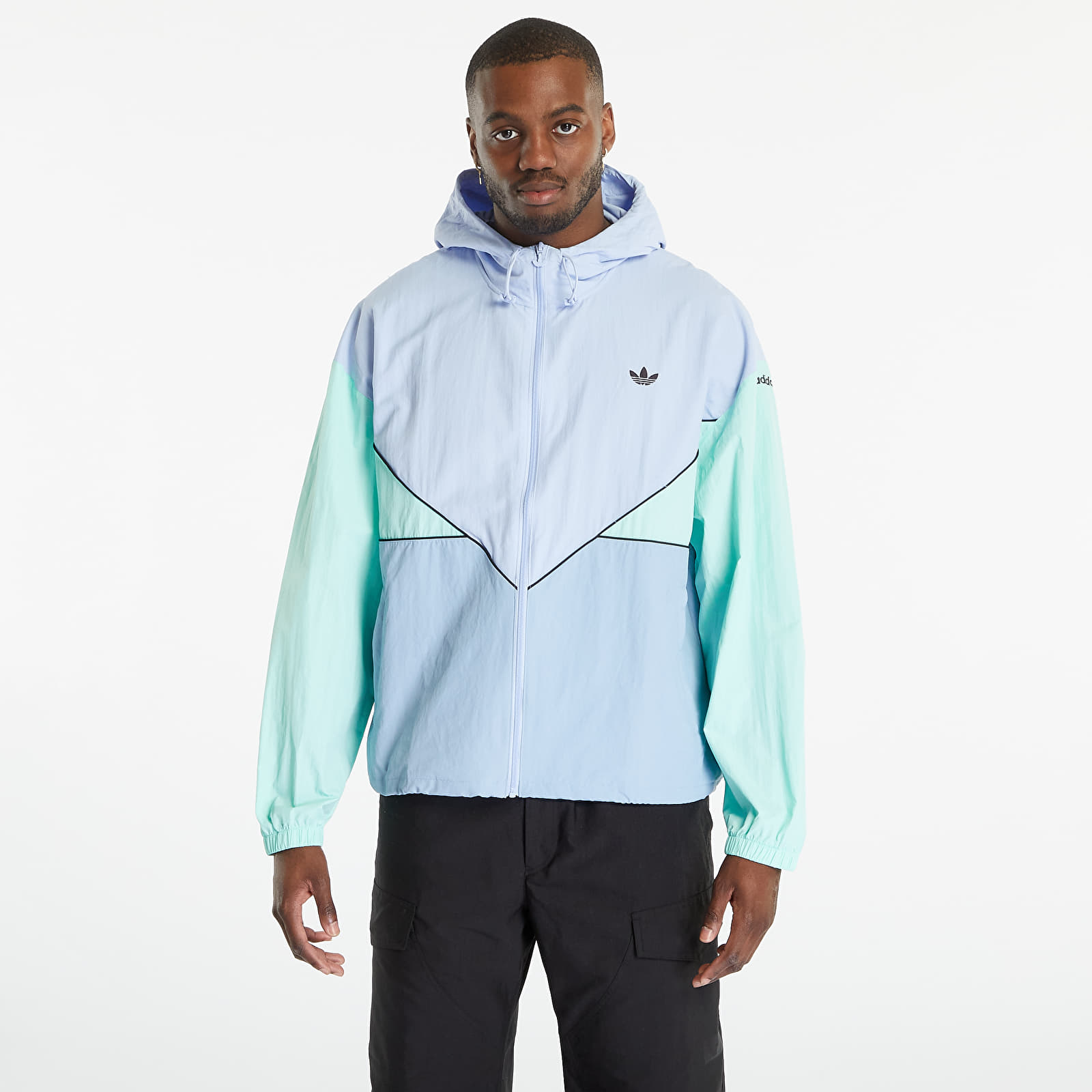 Adidas blue and green windbreaker clearance