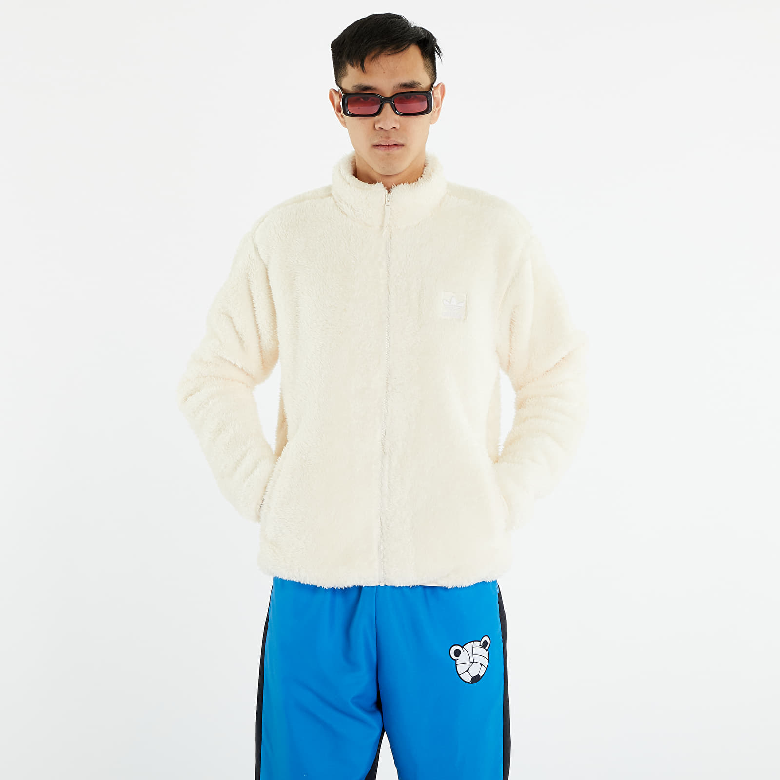 Jackets adidas Originals Essentials+ Fluffy Fleece Jacket Wonder White