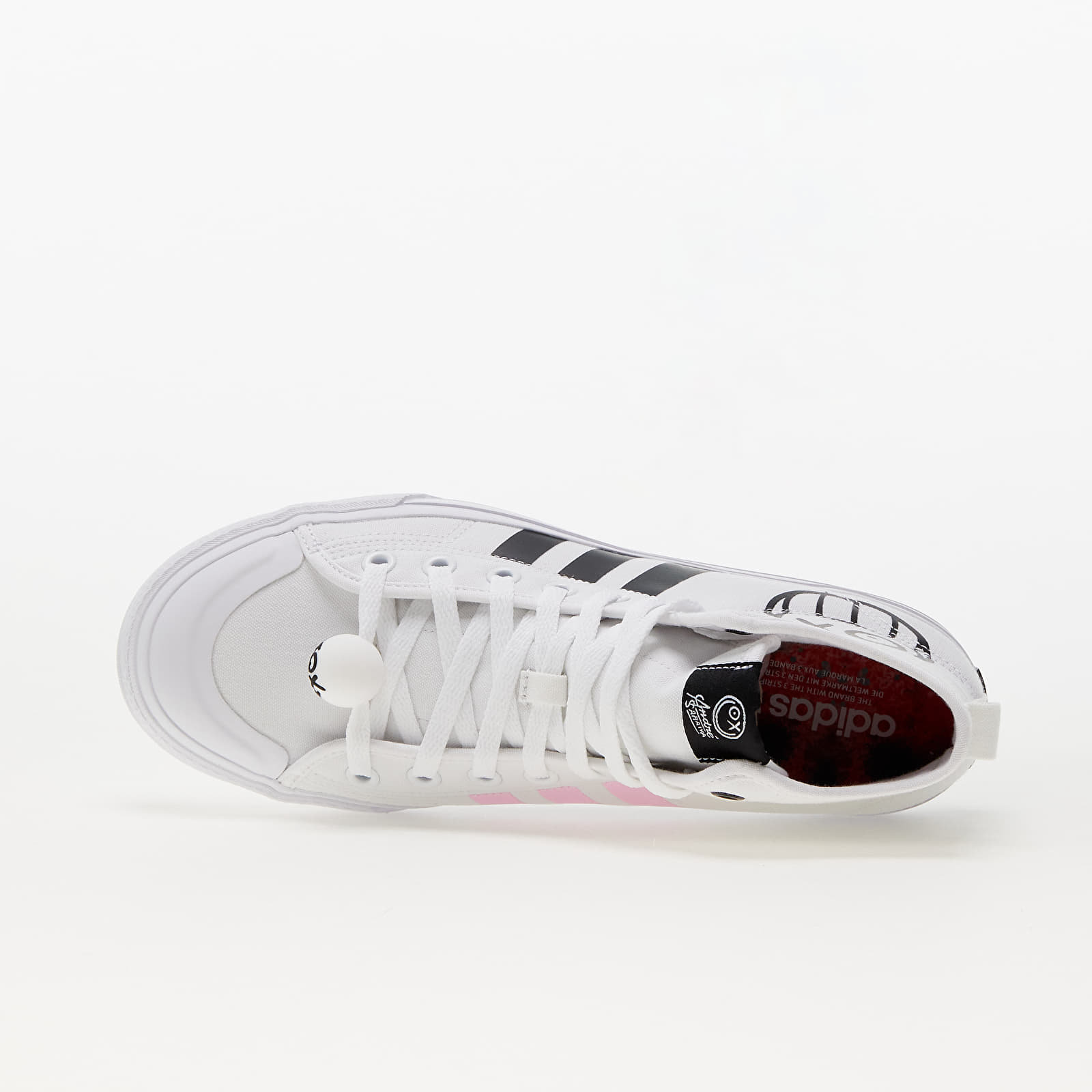 Încălțăminte și sneakerși pentru bărbați adidas Originals Nizza Hi Rf Ftw White/ Core Black/ SEPIGL