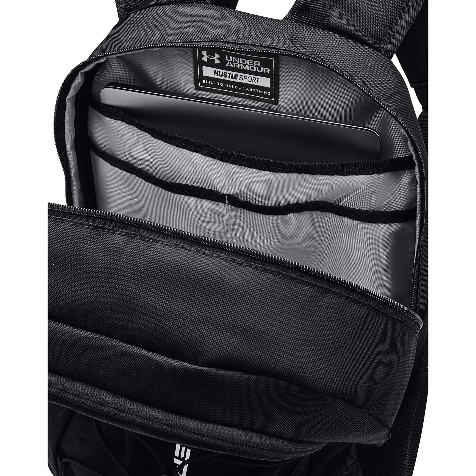 Мъжки раници Under Armour Hustle Sport Backpack Black/ Black/ Silver