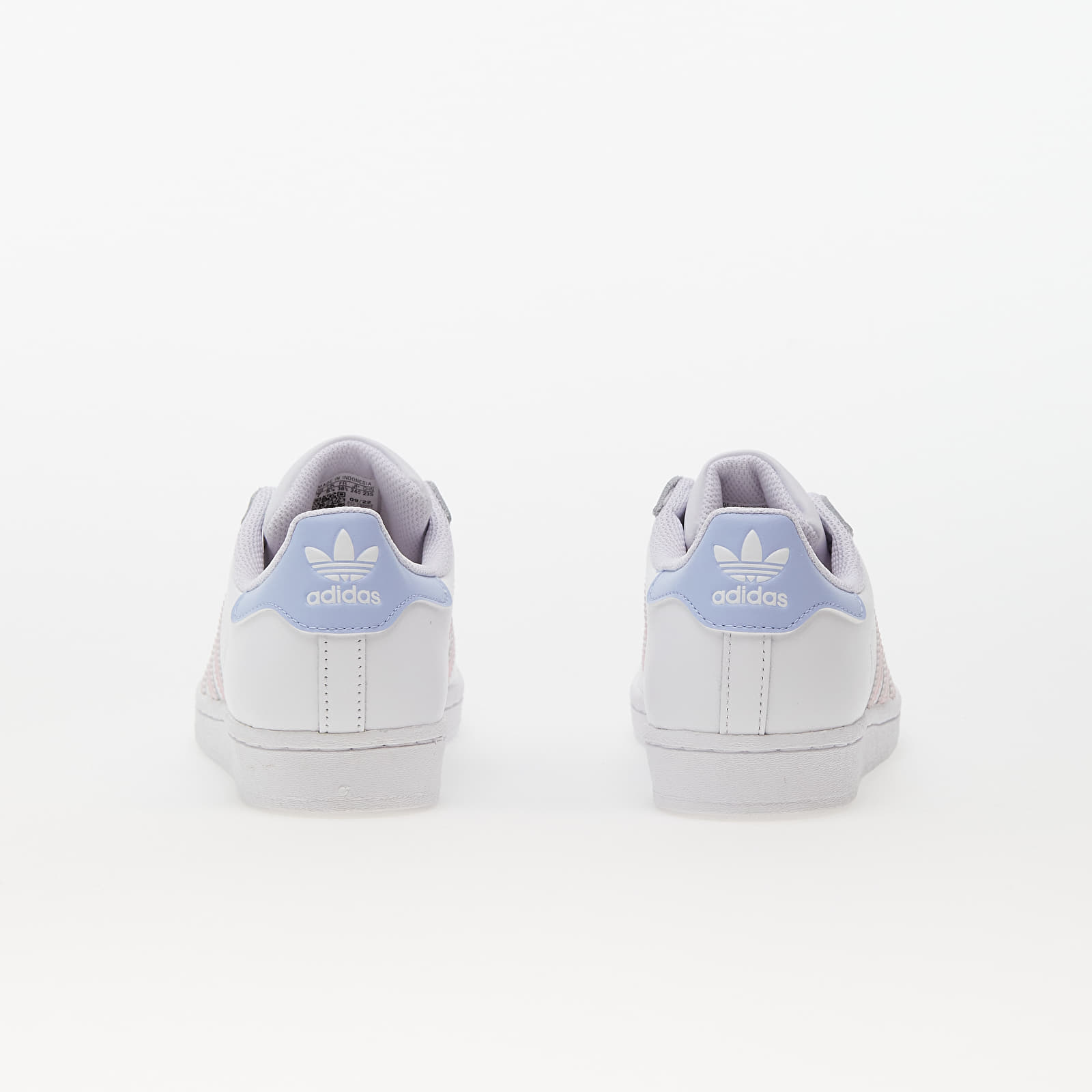 Adidas superstar gs outlet trainers white clear pink