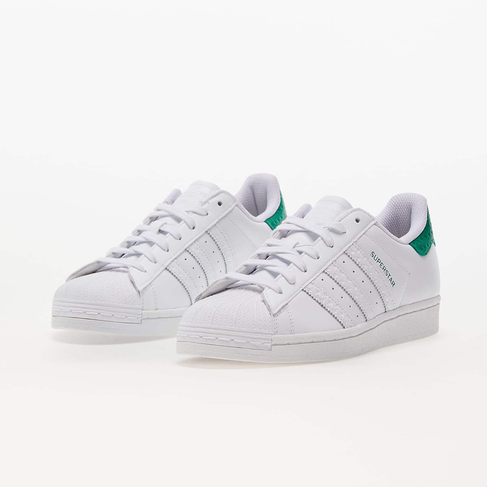 Vīriešu čības un apavi adidas Originals Superstar W Ftw White/ Ftw White/ Green