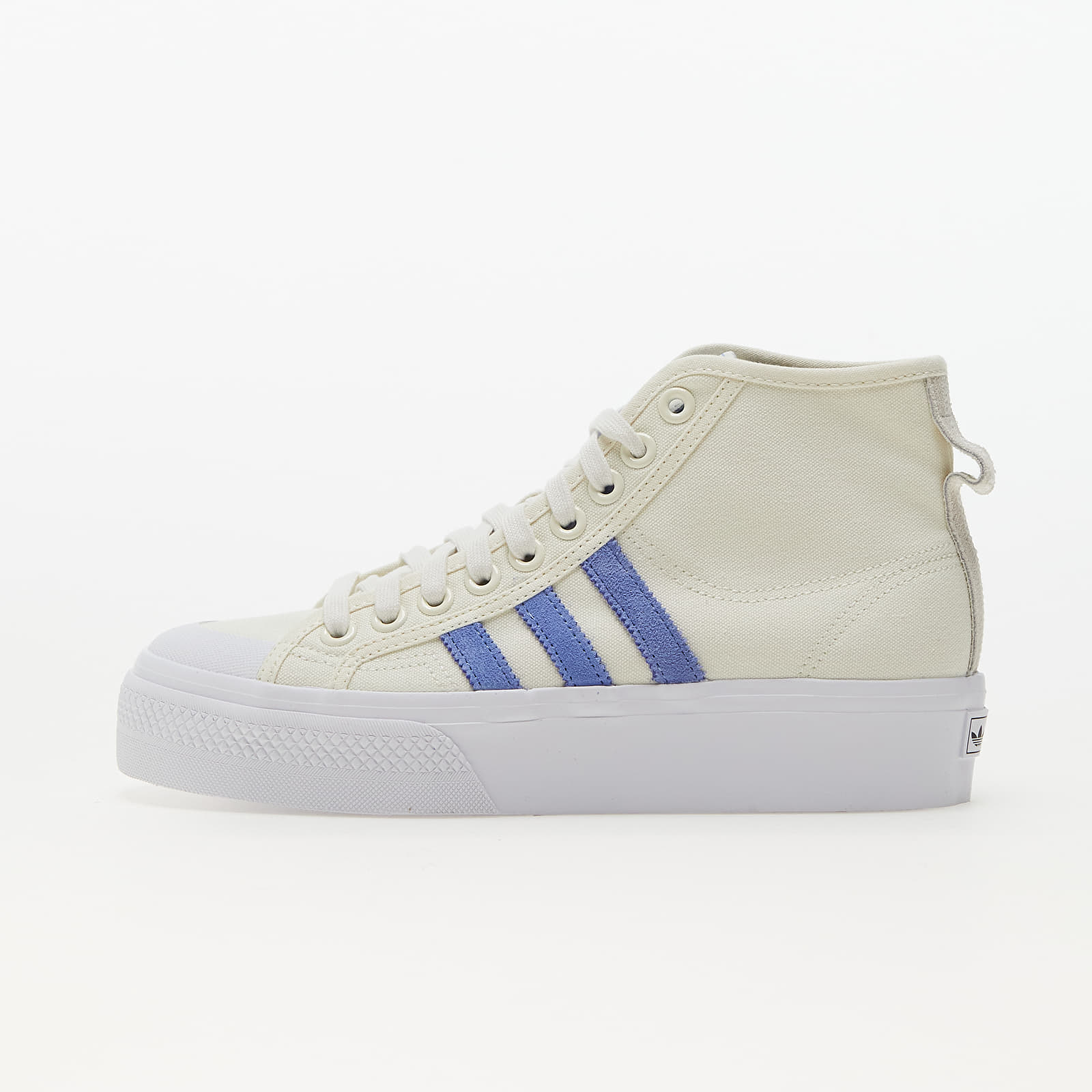Chaussures et baskets femme adidas Originals Nizza Platform Mid W Off White/ Blue Fusion/ Cloud White