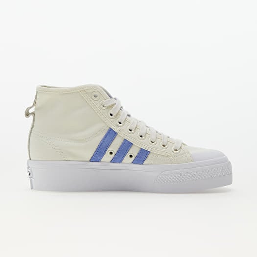 Sneakers und Schuhe fur Frauen adidas Originals Nizza Platform Mid W Off White Blue Fusion Cloud White Queens