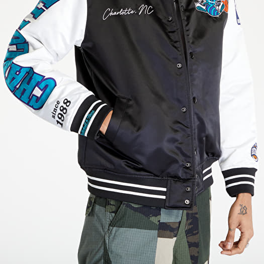 Jacket Mitchell Ness Team Origins Varsity Satin Charlotte Hornets Jacket