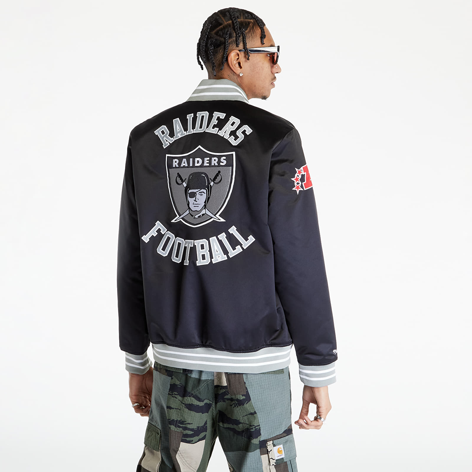 Joped Mitchell & Ness Heavyweight Satin Jacket Black
