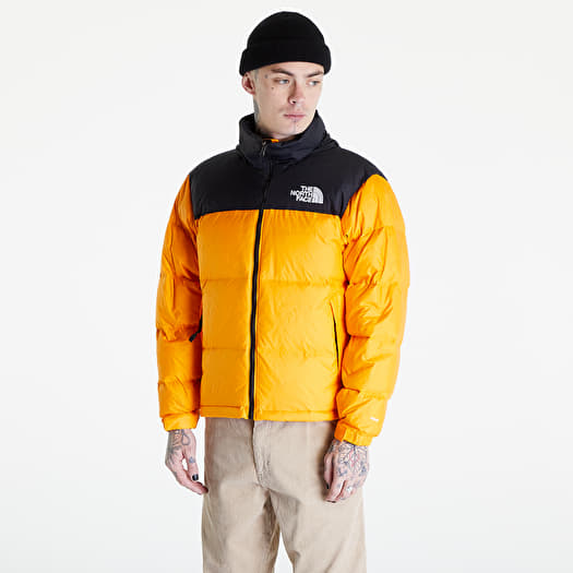 Orange north face nuptse sales