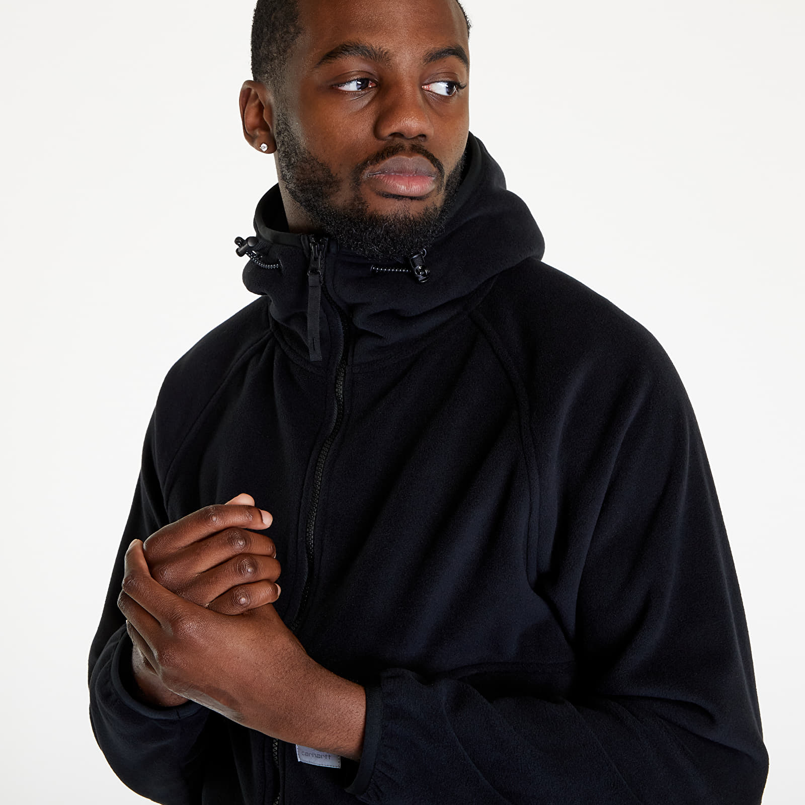 Black carhartt zip outlet up hoodie