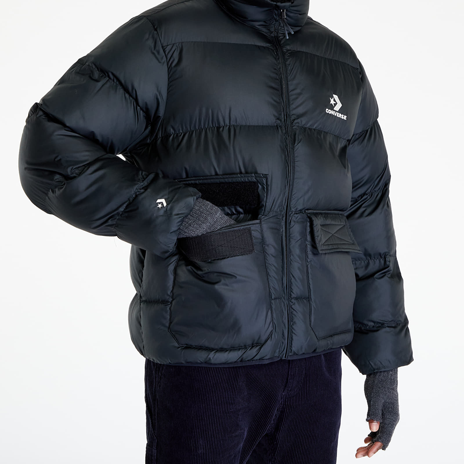 Jackets Converse Patch Pocket Puffer Jacket Black