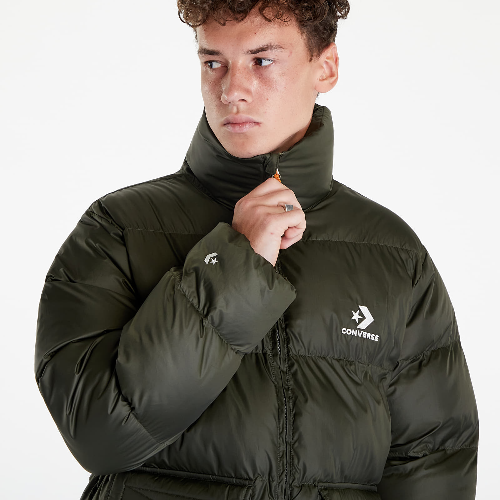 Jackets Converse Patch Pocket Core Puffer Green Queens