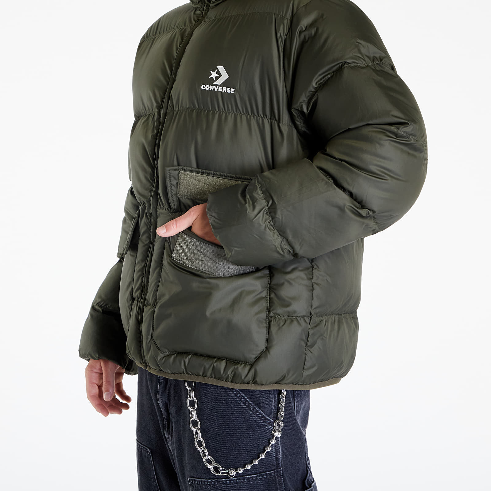 Chaquetas Converse Patch Pocket Core Puffer Green