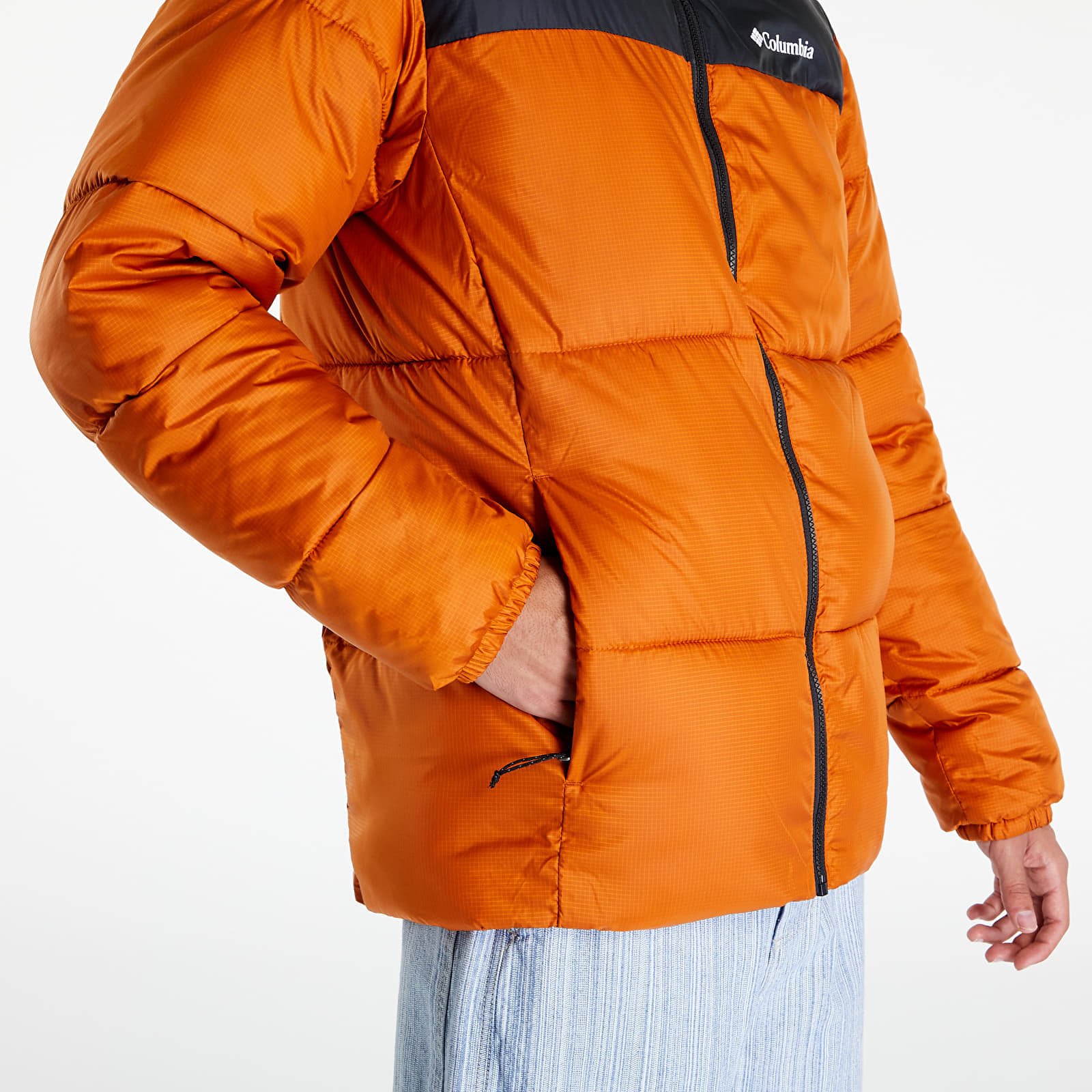 Jassen Columbia Puffect™ Hooded Jacket Warm Copper/ Bl