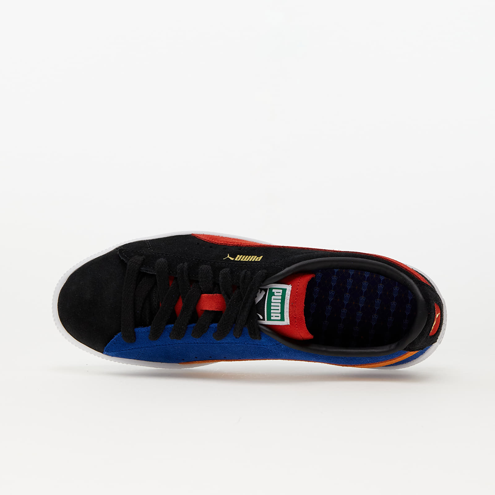 Black and red suede pumas clearance