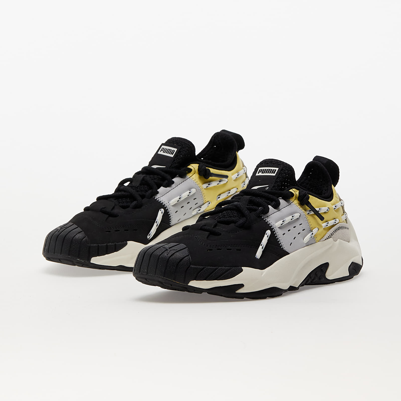 Men's sneakers and shoes Puma Plexus Retro Puma Black-Pale Lemon