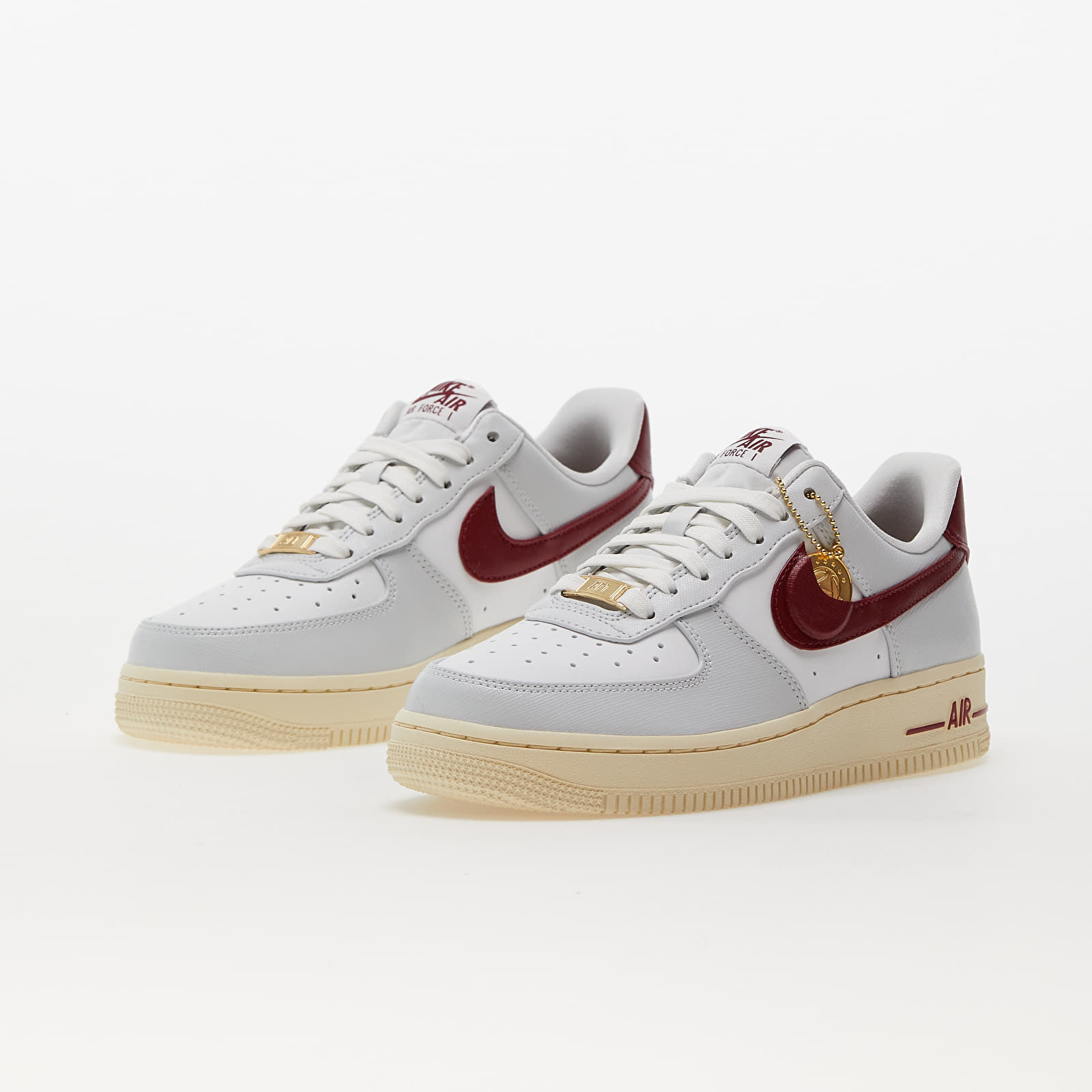 Nike Air Force 1 Low Photon Dust Team Red Womens Lifestyle Shoes