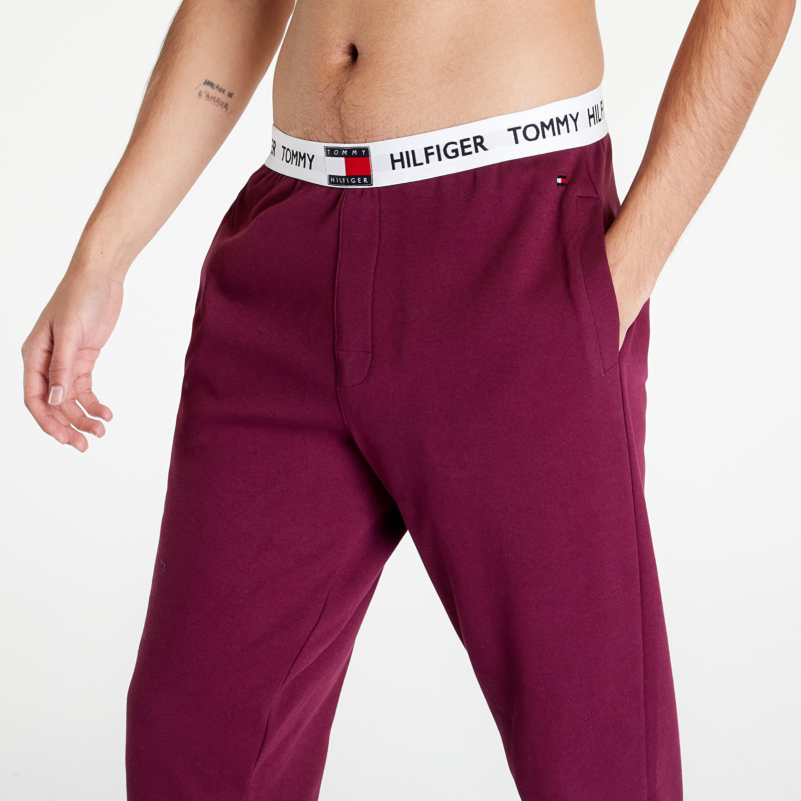 Sweatpants Tommy Hilfiger 85 Relaxed Fit Lounge Bottoms Classic Burgundy Queens