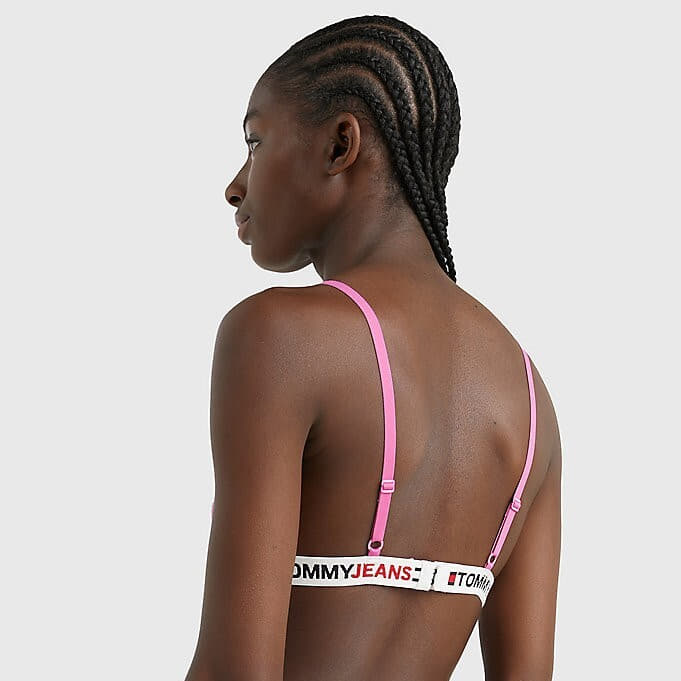 Бюстгальтери TOMMY JEANS Unlined Lace Triangle Bra Pink Armour