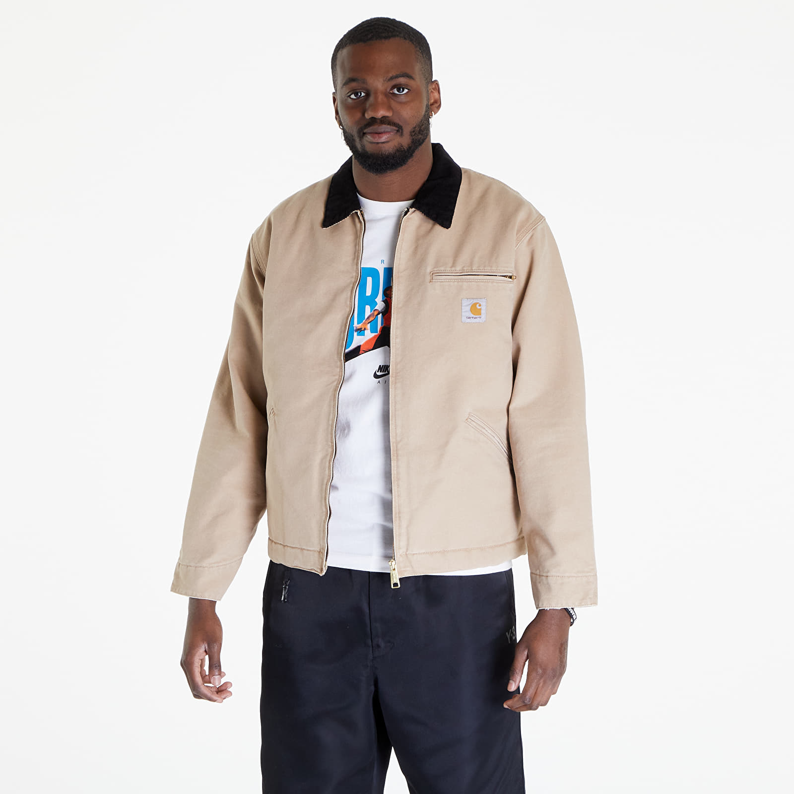 Casacos Carhartt WIP OG Detroit Jacket Dusty H Brown/ Black Aged Canvas