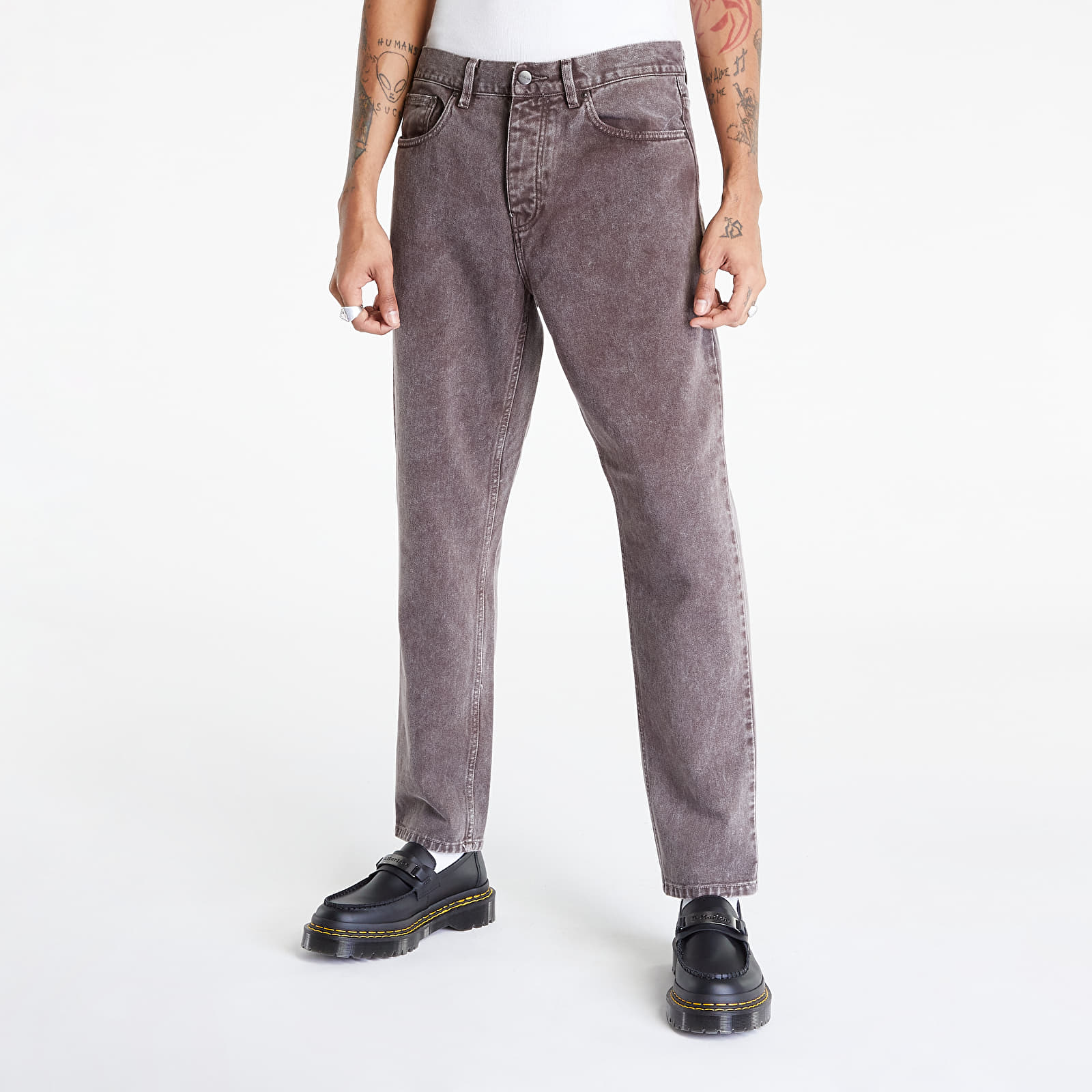 Pantalones Carhartt WIP Newel Pant Dark Umber Worn Washed