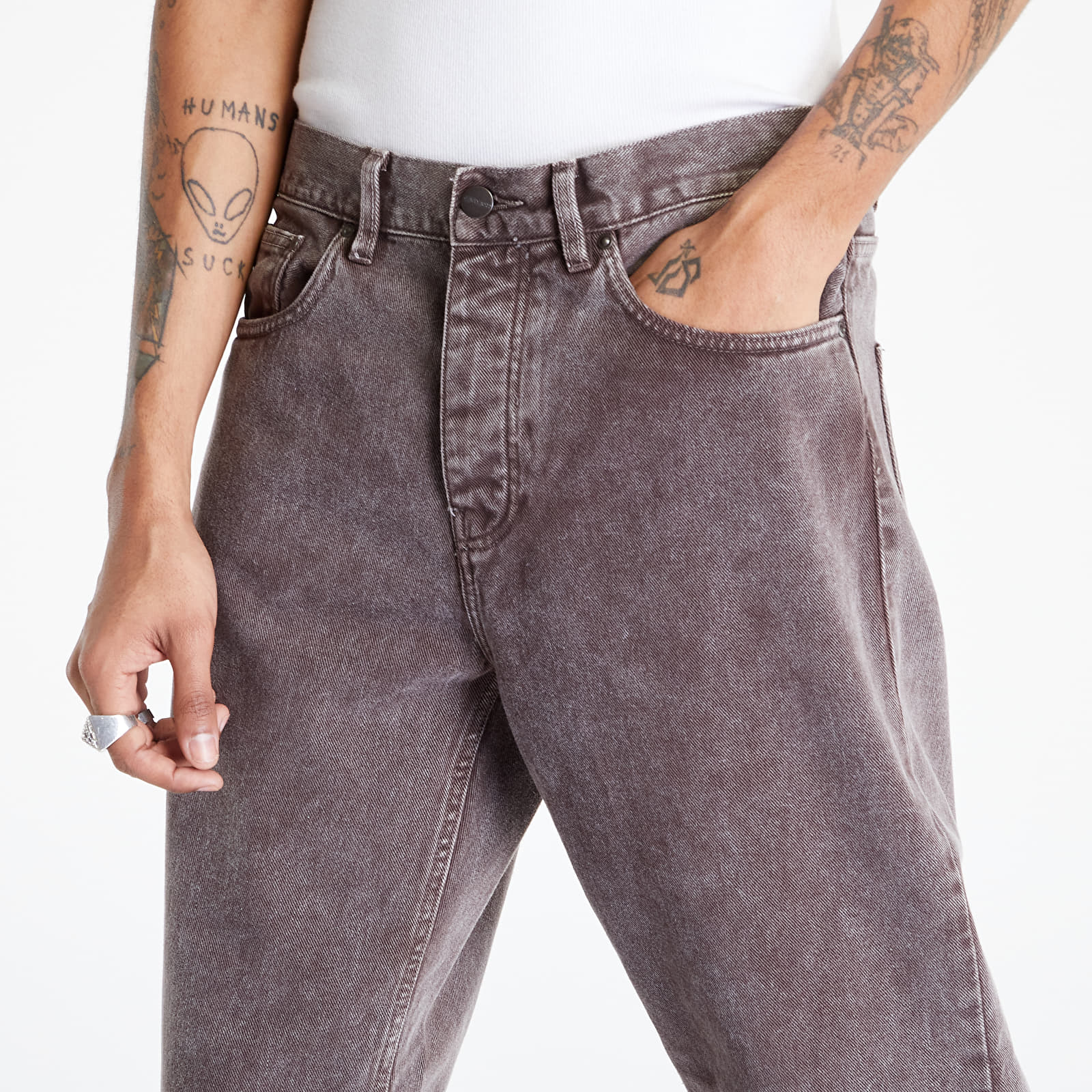 Pantalones Carhartt WIP Newel Pant Dark Umber Worn Washed