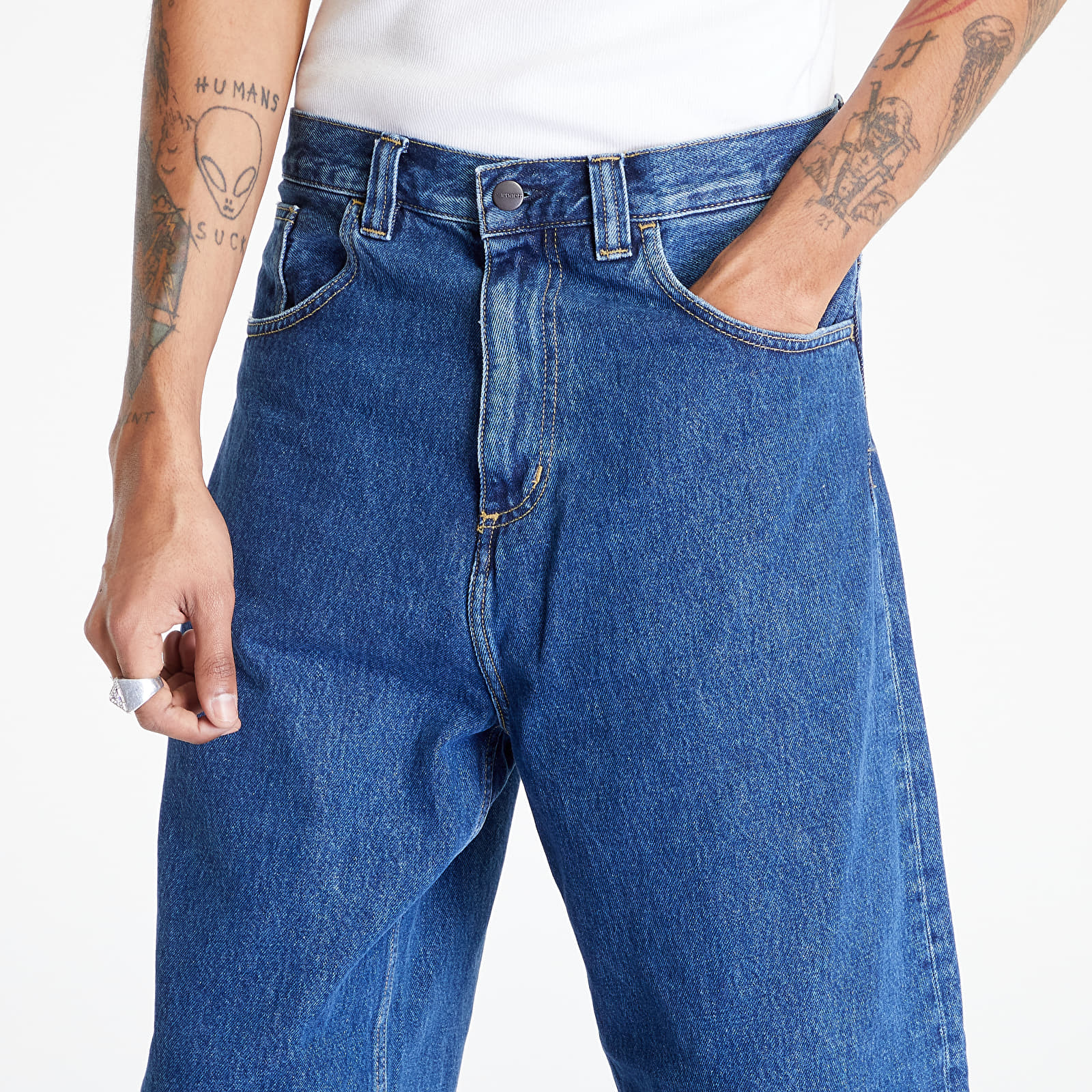 Pantaloni Carhartt WIP Brandon Pant Blue Stone Washed - 1 | YEO