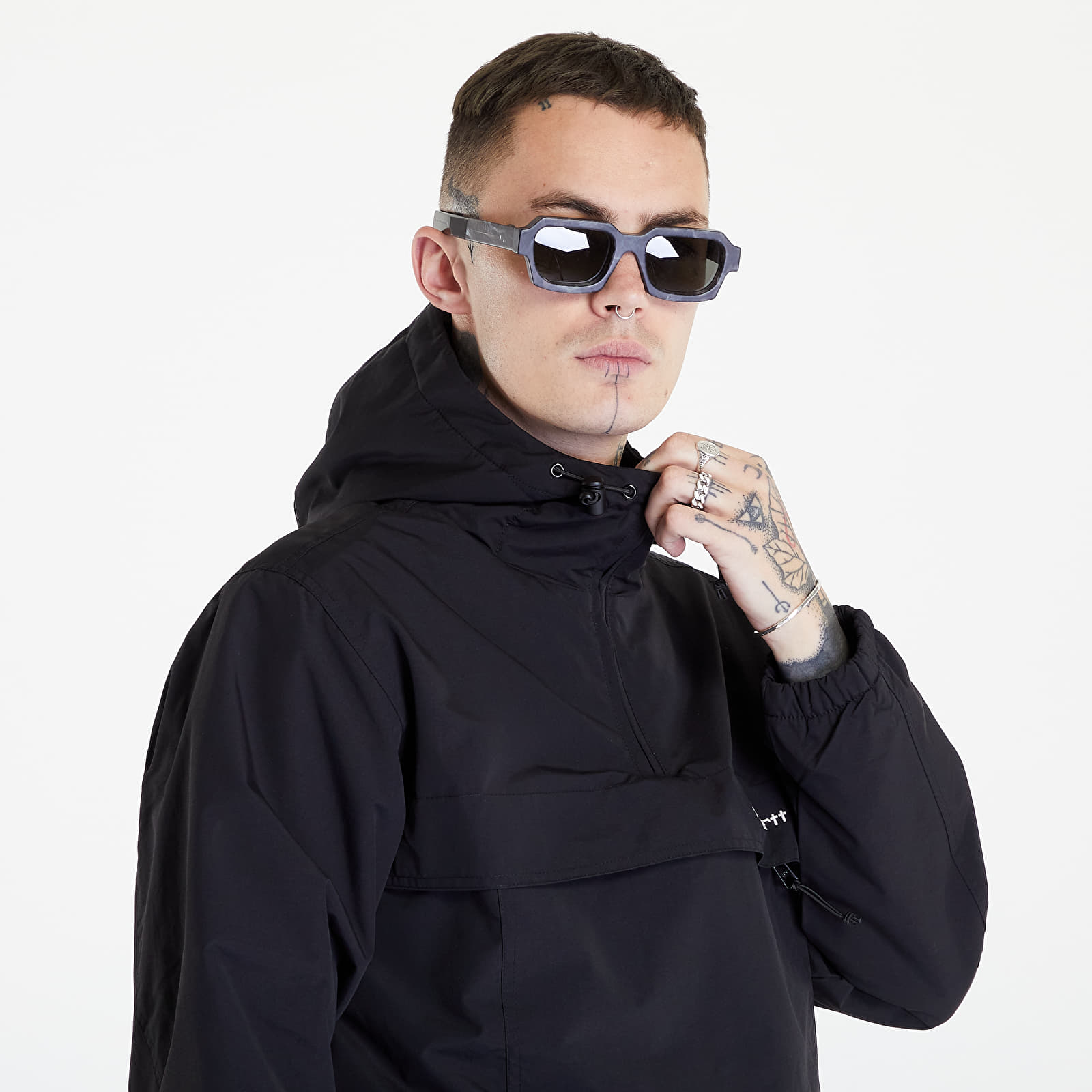 Jacken Carhartt WIP Windbreaker Pullover Black/ White