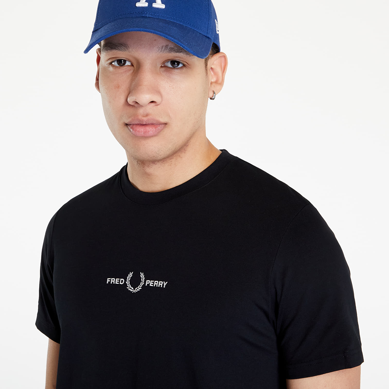 Tricouri FRED PERRY Embroidered T-Shirt Black