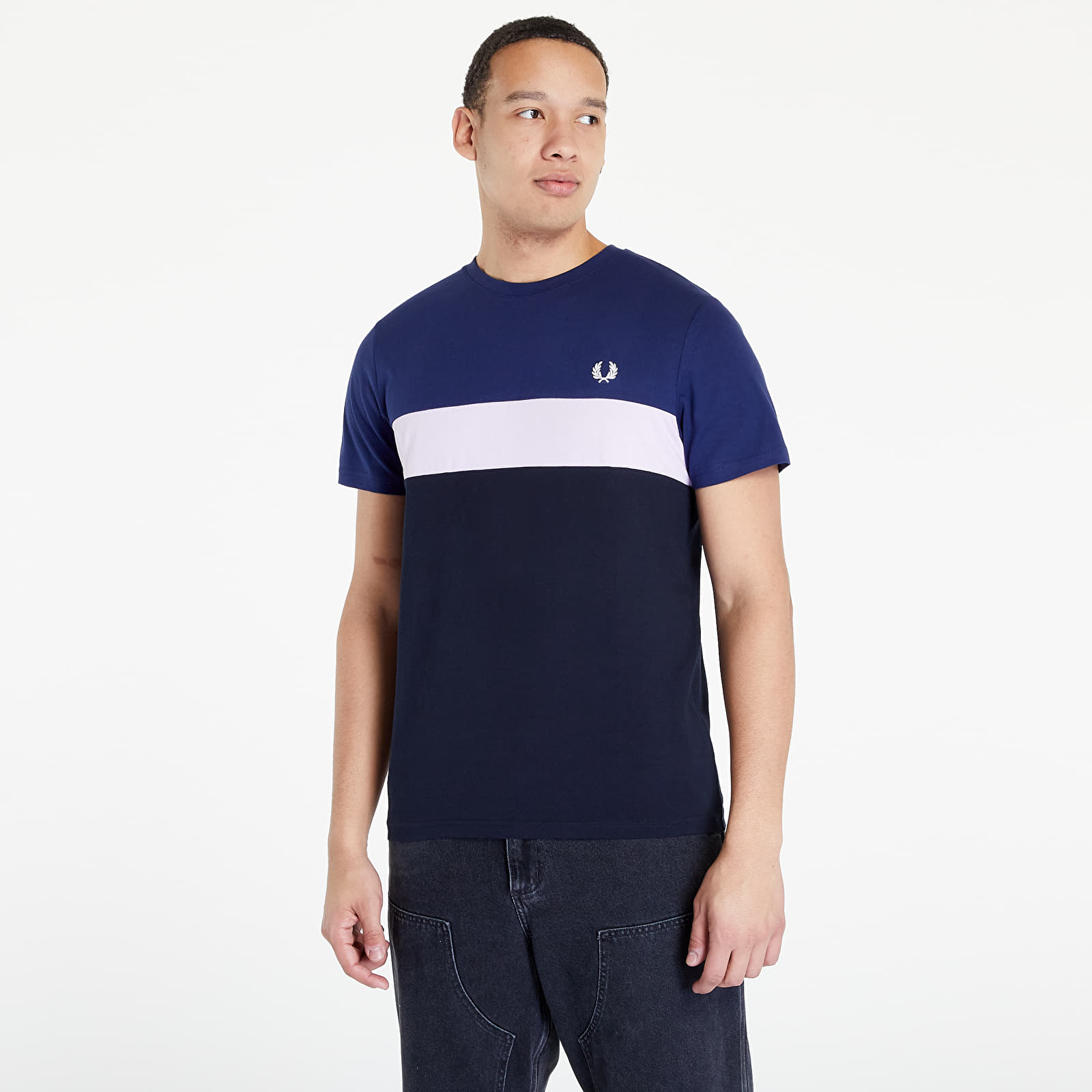T-shirts FRED PERRY Colour Block T-Shirt Navy