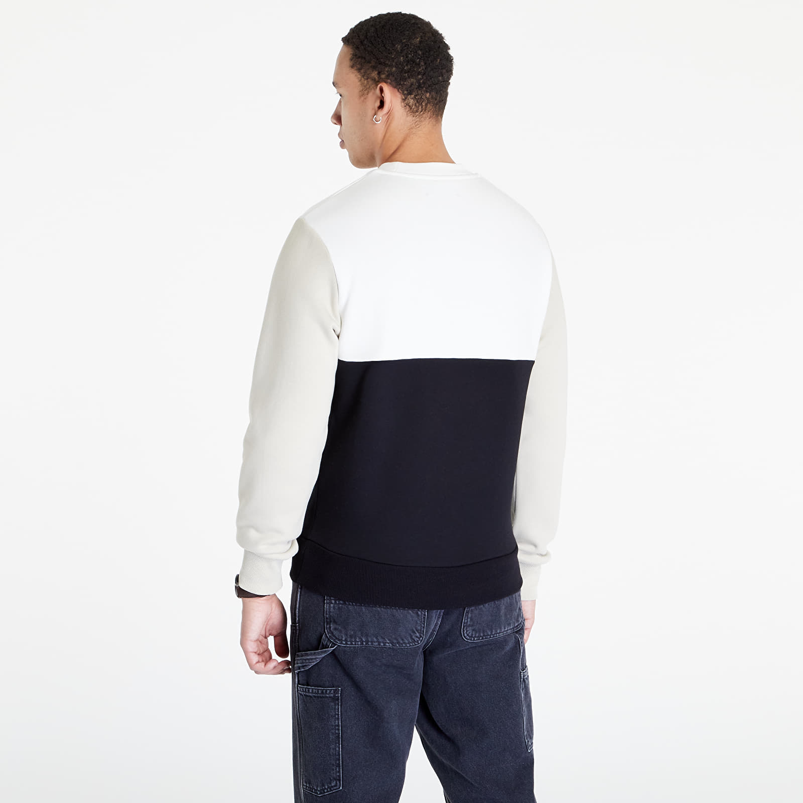 Bluzy FRED PERRY Colour Block Sweatshirt Light Oyster
