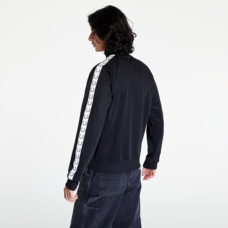 FRED PERRY Taped Track Jacket Black | Queens