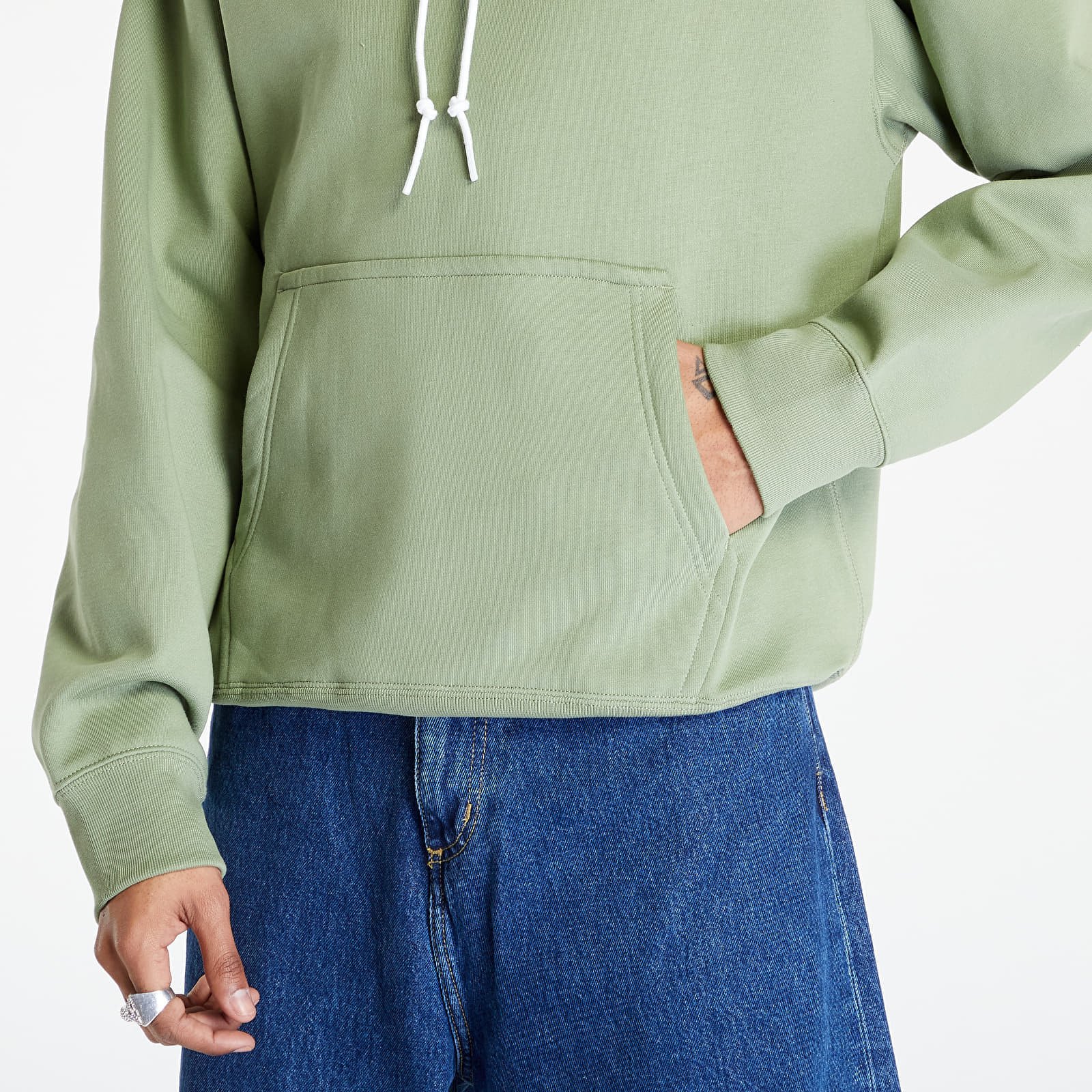 Hoodies and sweatshirts Nike Solo Swoosh Men's Fleece Pullover Hoodie Oil Green/ White