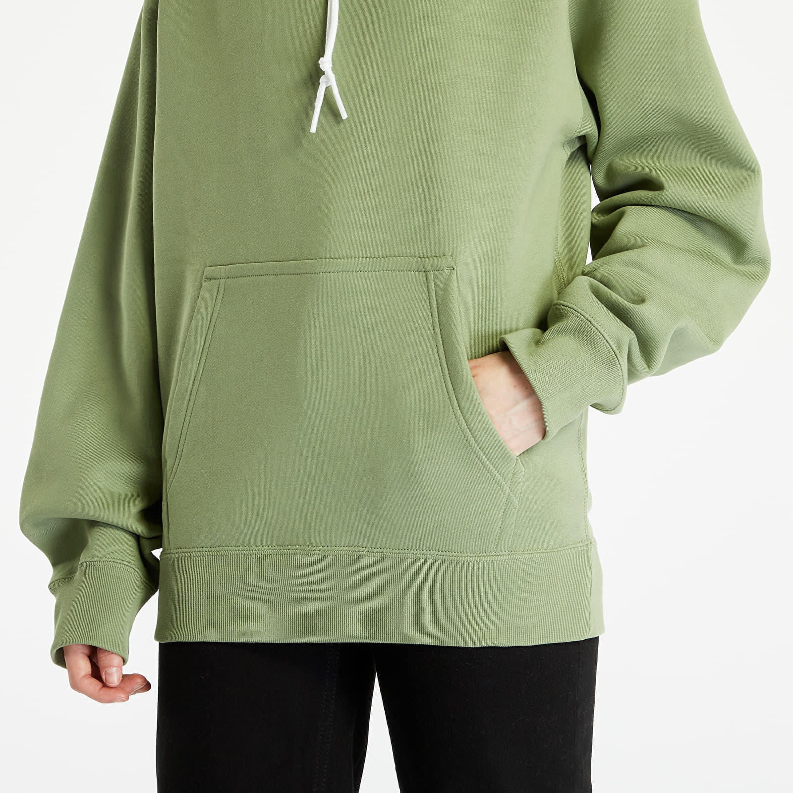 Hoodies and sweatshirts Nike Solo Swoosh Men's Fleece Pullover Hoodie Oil Green/ White
