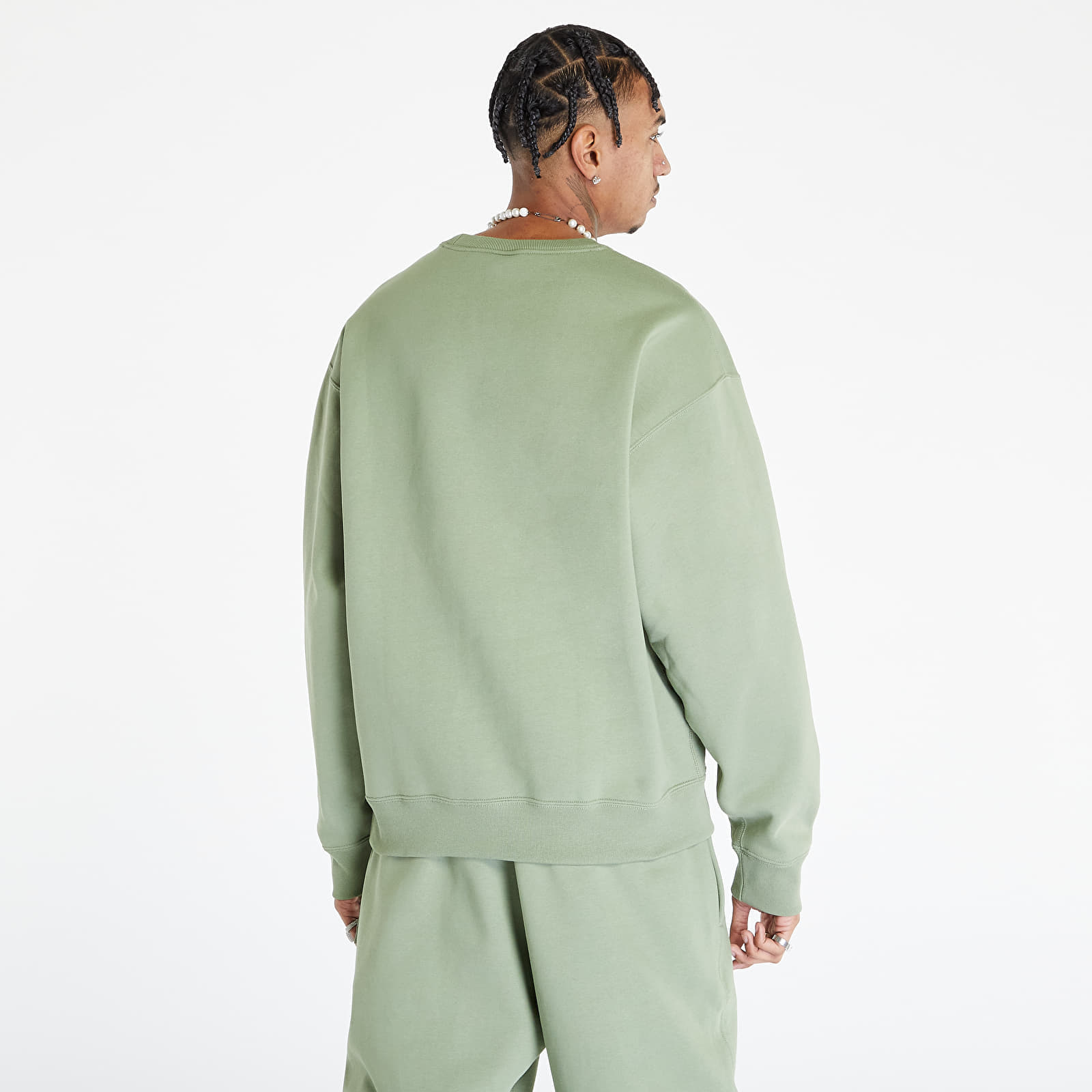 Hoodies and sweatshirts  Nike Lab Solo Swoosh Men's Fleece Crew Oil Green/ White