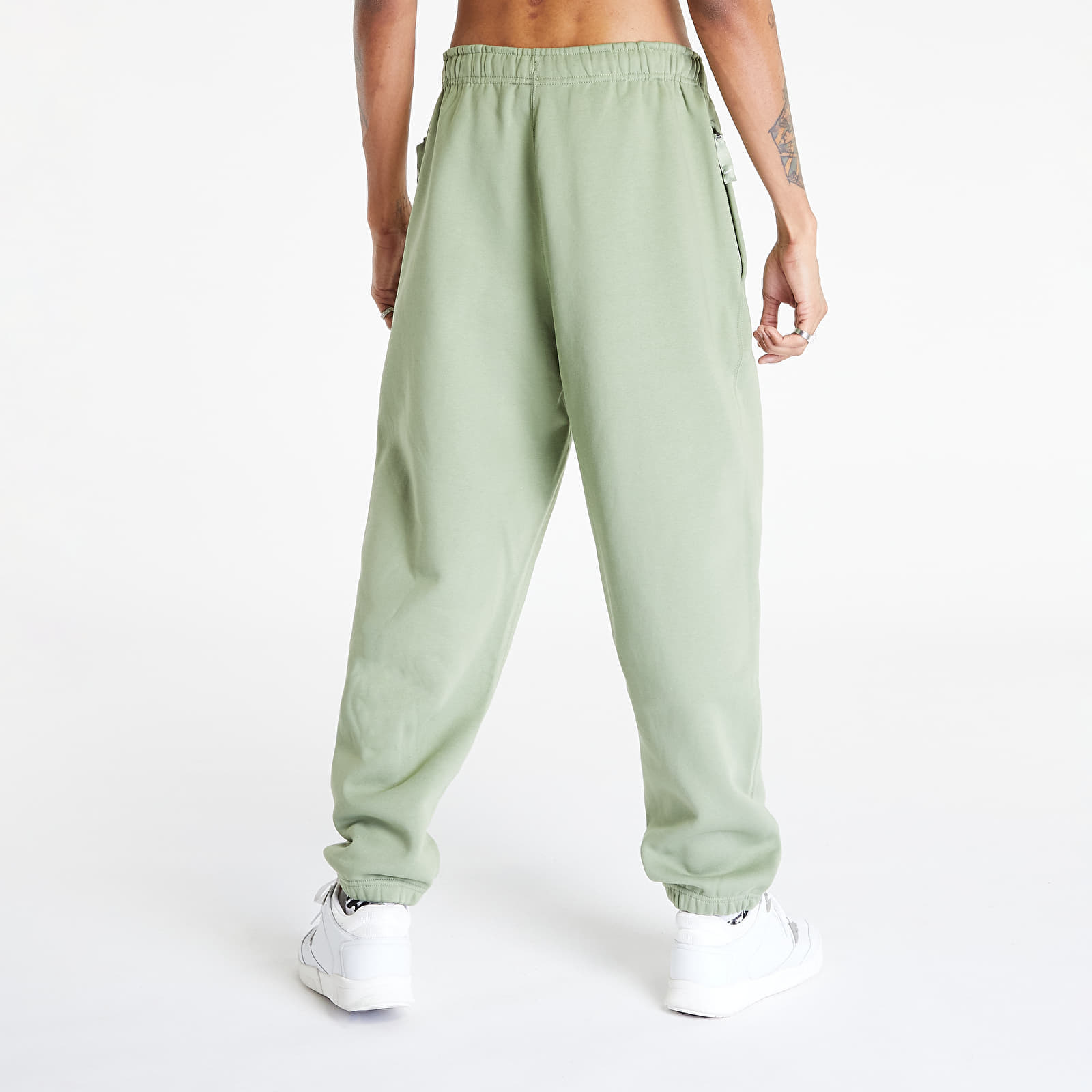 Sweatpants Nike Lab Solo Swoosh Men s Fleece Pants Oil Green White Queens