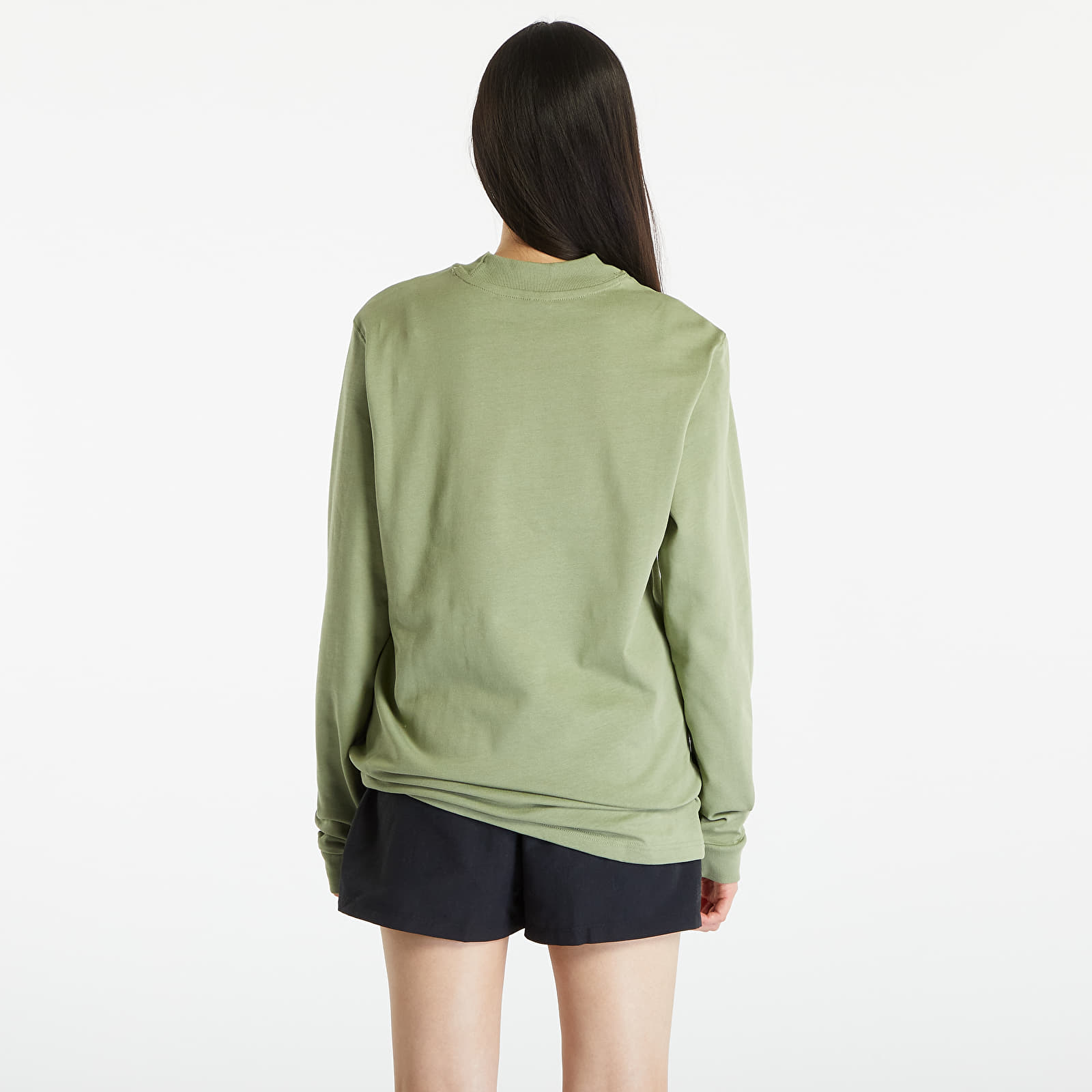Koszulki męskie Nike Sportswear Long Sleeve Mock-Neck Shirt Oil Green/ White
