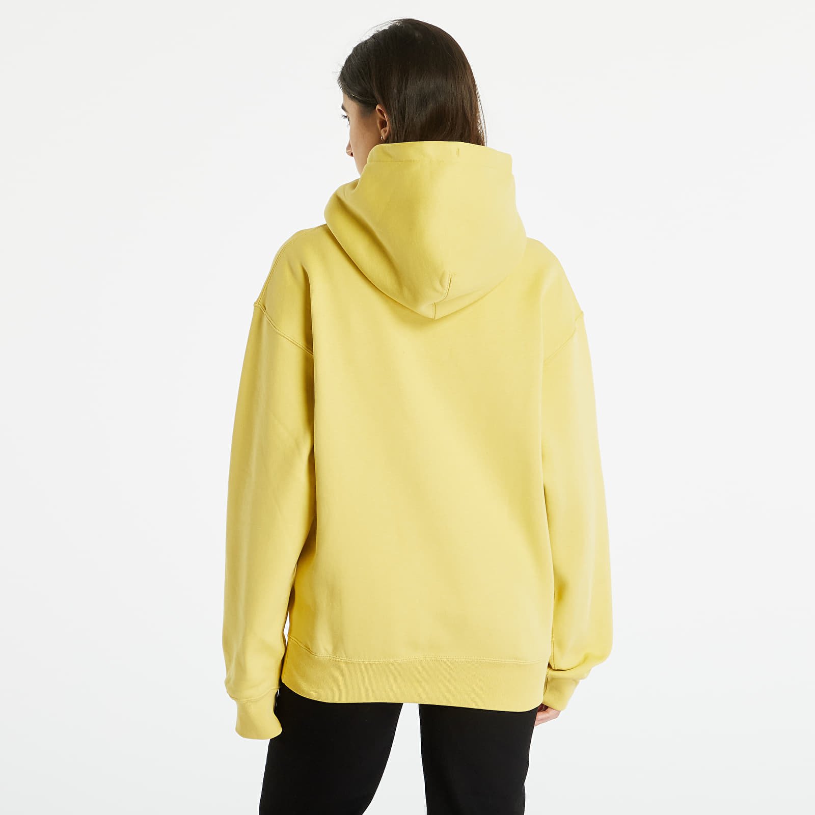 Sweatshirts NikeLab Solo Swoosh Fleece Pullover Hoodie Saturn Gold/ White
