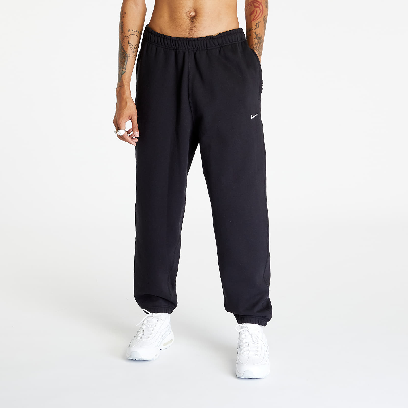 Jogger Pants Nike Solo Swoosh Men's Fleece Pants Black/ | Queens