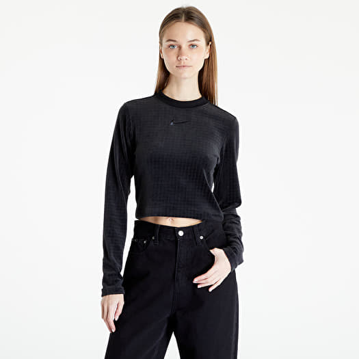 Women's nike black long sleeve top hot sale
