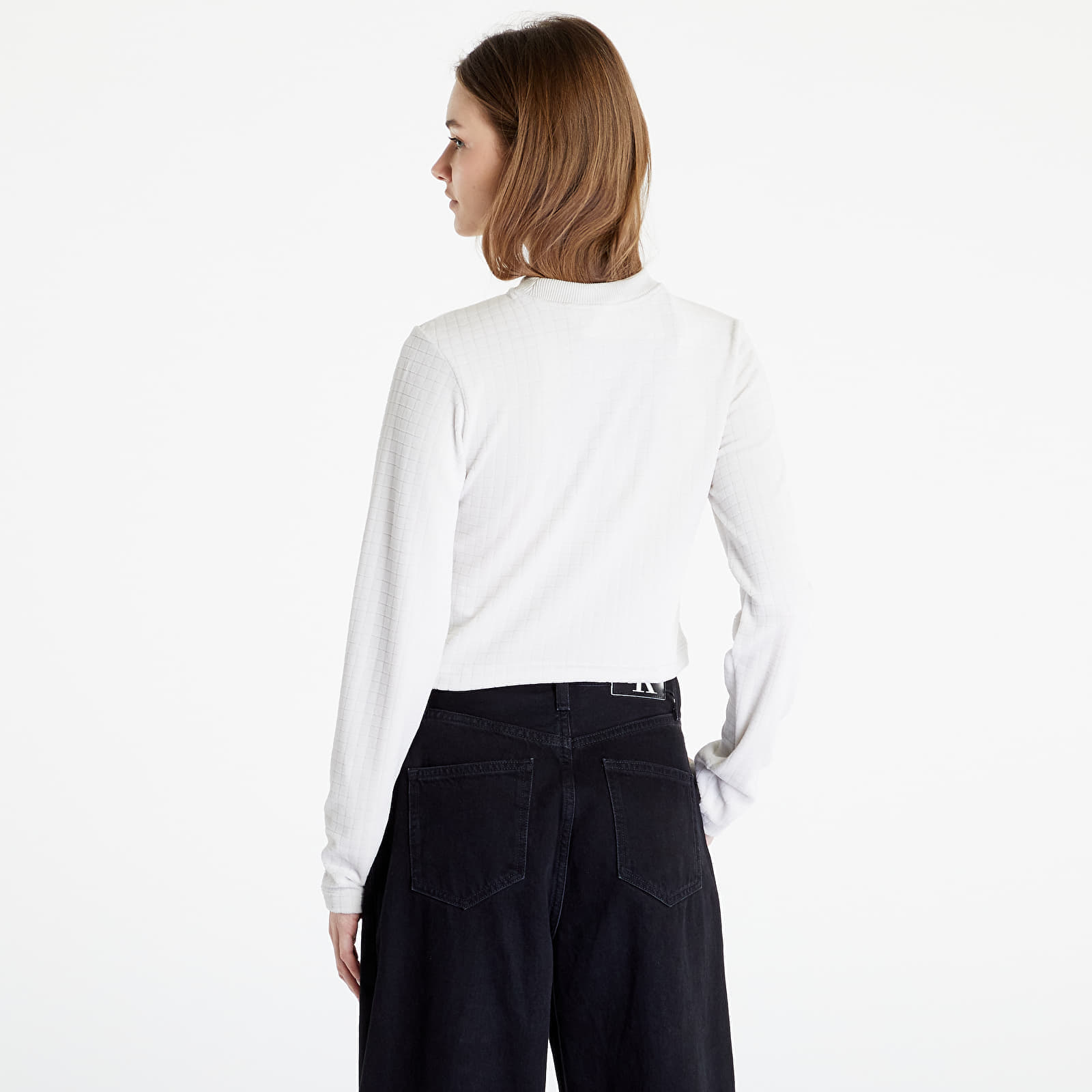 T-Shirts Nike Sportswear Women's Velour Long-Sleeve Top Light Bone/ Black
