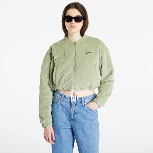 Green nike jacket women's top
