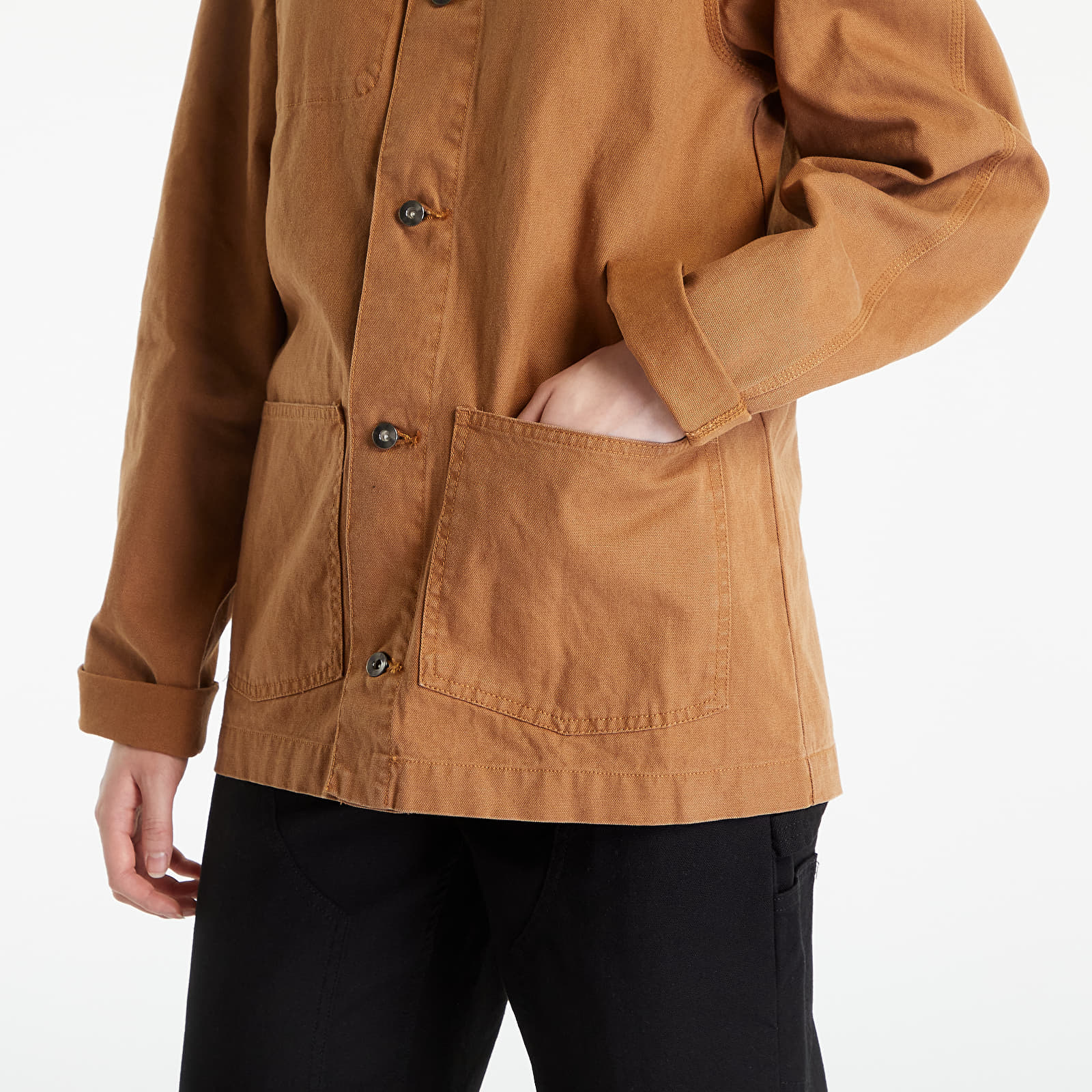 Pánské bundy a kabáty Nike Sportswear Unlined Chore Coat Ale Brown/ White