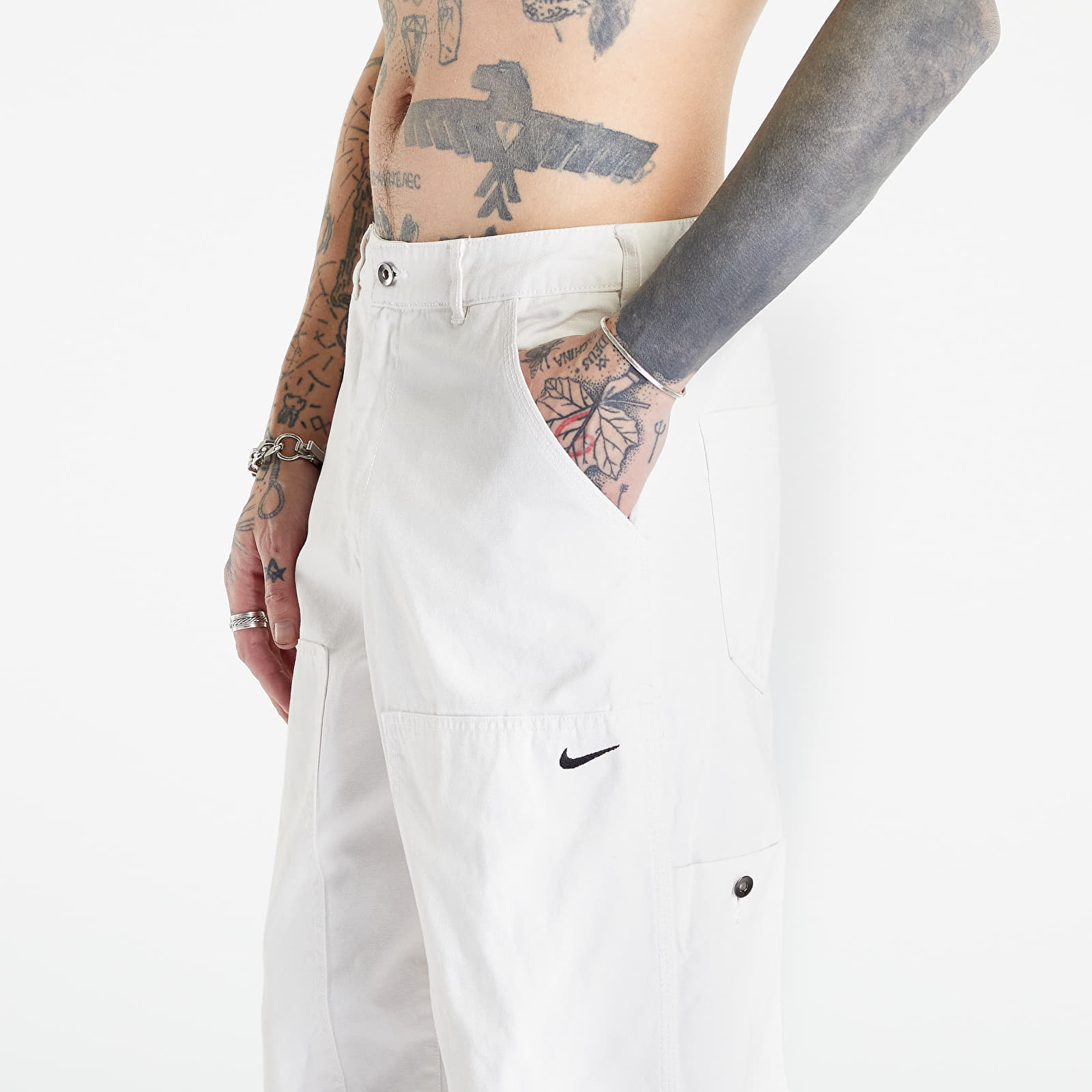 Džínsy a nohavice Nike Sportswear Men's Double-Panel Pants Phantom/ Black