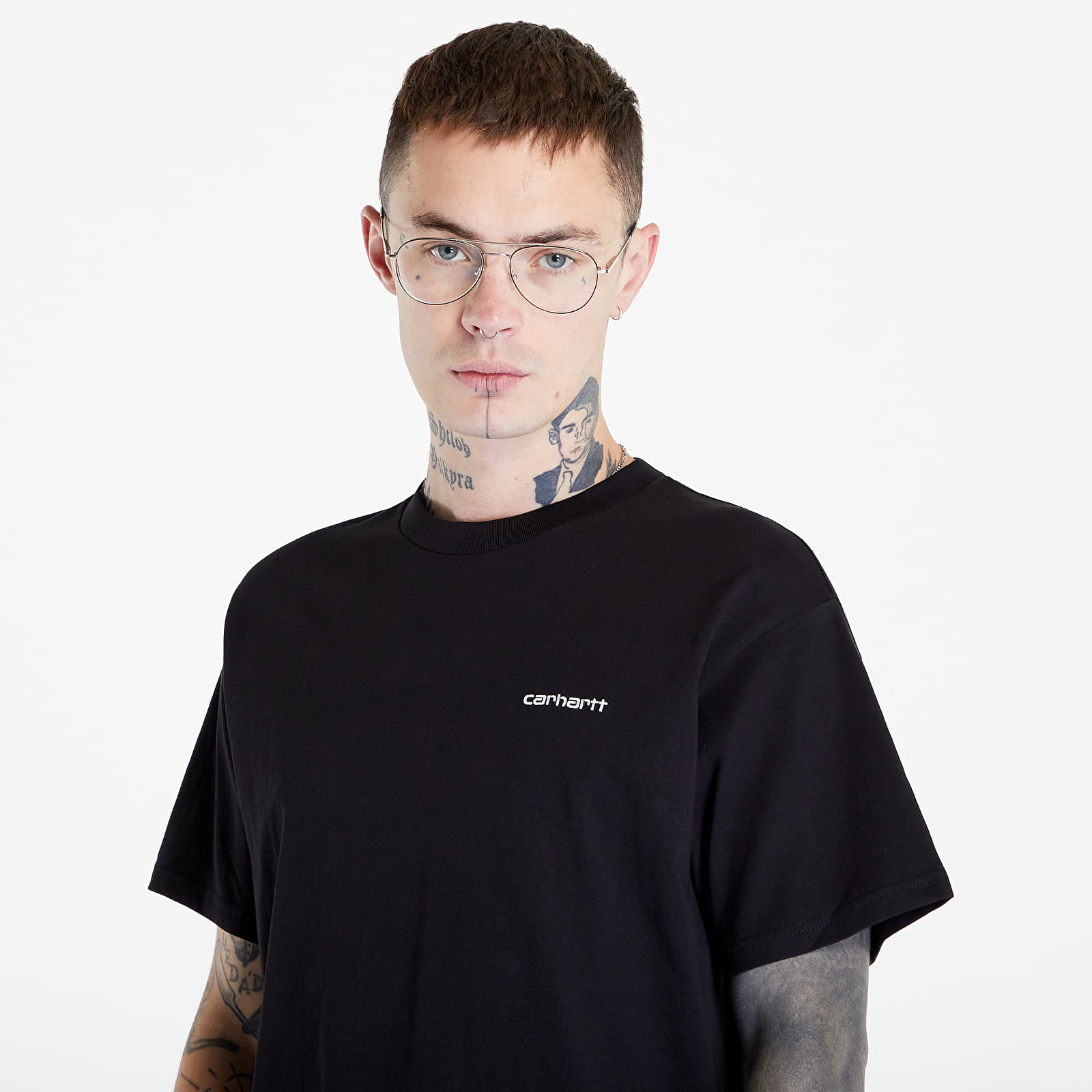 T-shirts Carhartt WIP S/S Script Embroidery T-Shirt Black
