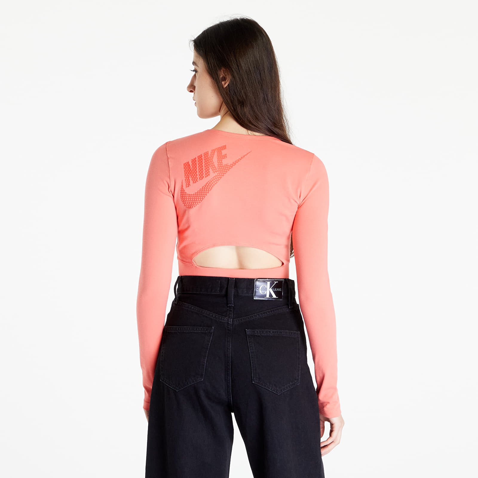 Tops Nike Sportswear Women's Long-Sleeve Dance Crop Top Magic Ember