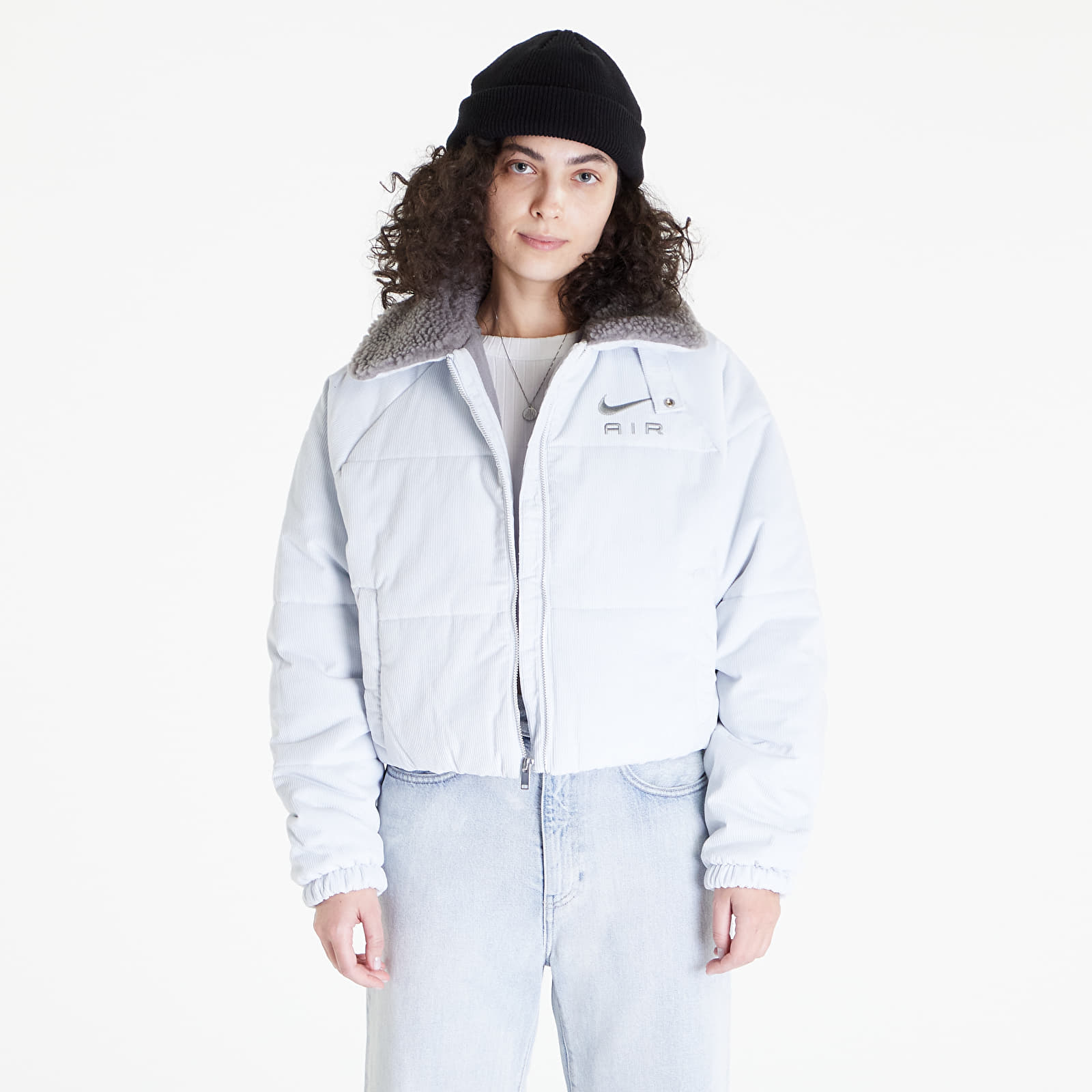 Chaquetas Nike Air Therma-FIT Women's Corduroy Winter Jacket Pure Platinum/ Flat Pewter/ Flat Pewter