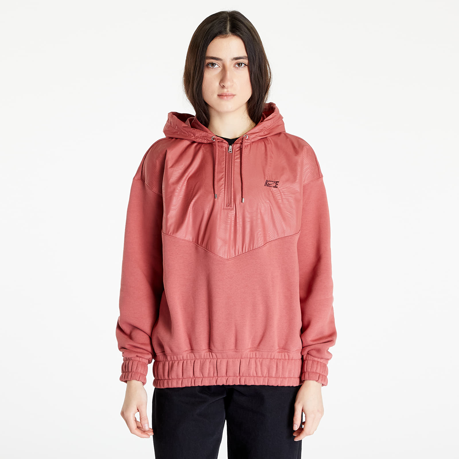 Hoodies and sweatshirts Nike Sportswear Icon Clash Women's 1/4-Zip Fleece Hoodie Canyon Rust/ Burgundy Crush