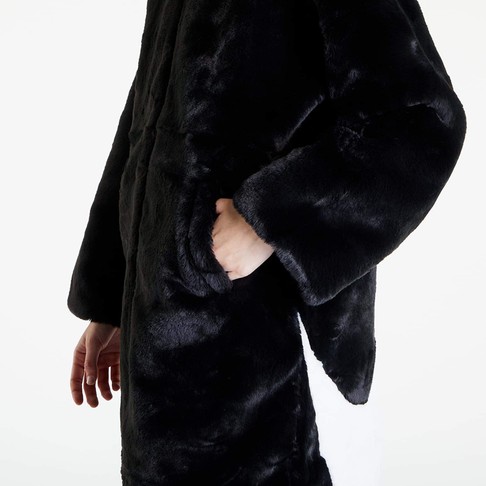 Chaquetas Nike Sportswear Women's Faux Fur Long Jacket Black/ Dk Smoke Grey/ Sail